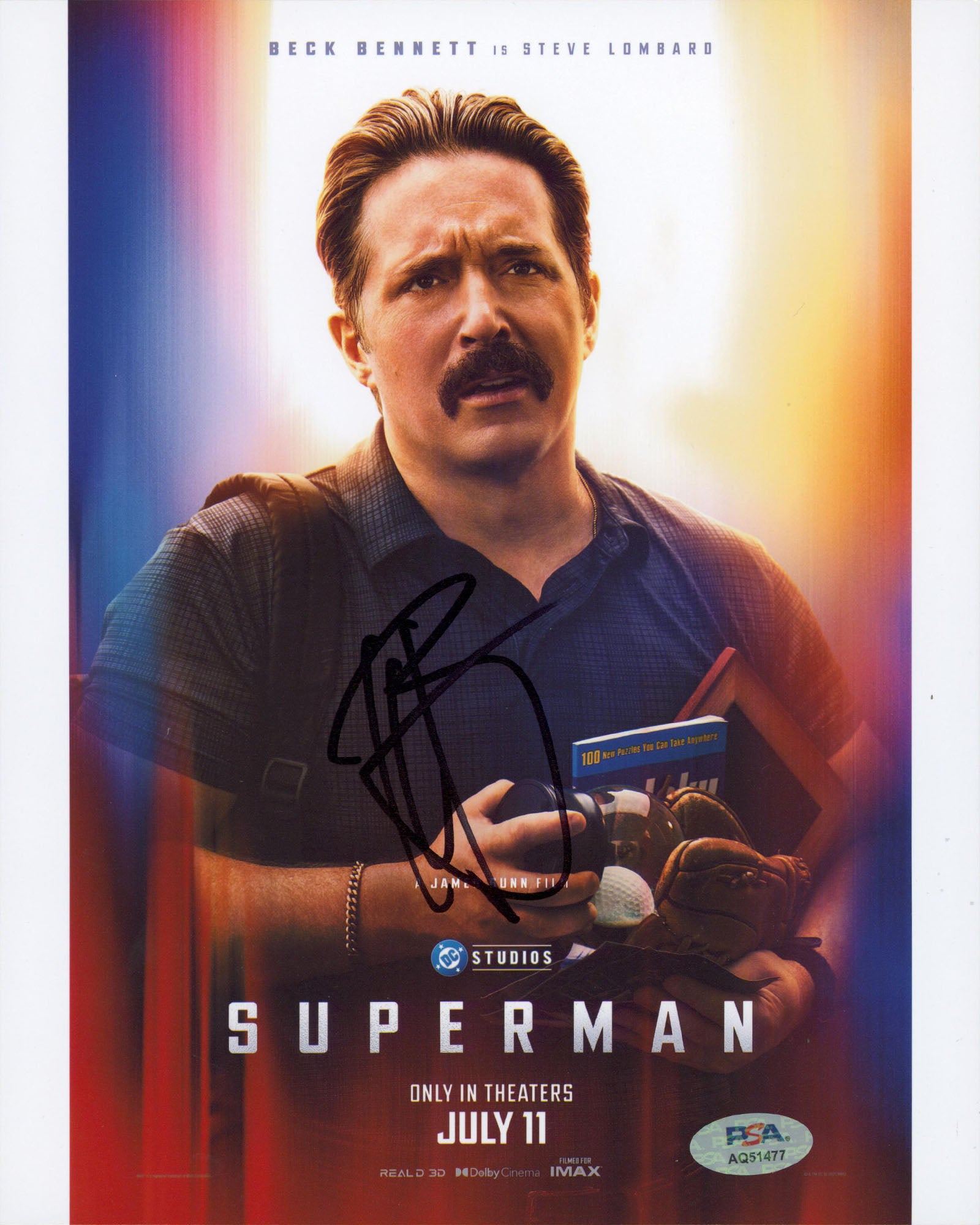 Beck Bennett Superman Authentic Signed 8x10 Vertical Photo PSA/DNA #AQ51477