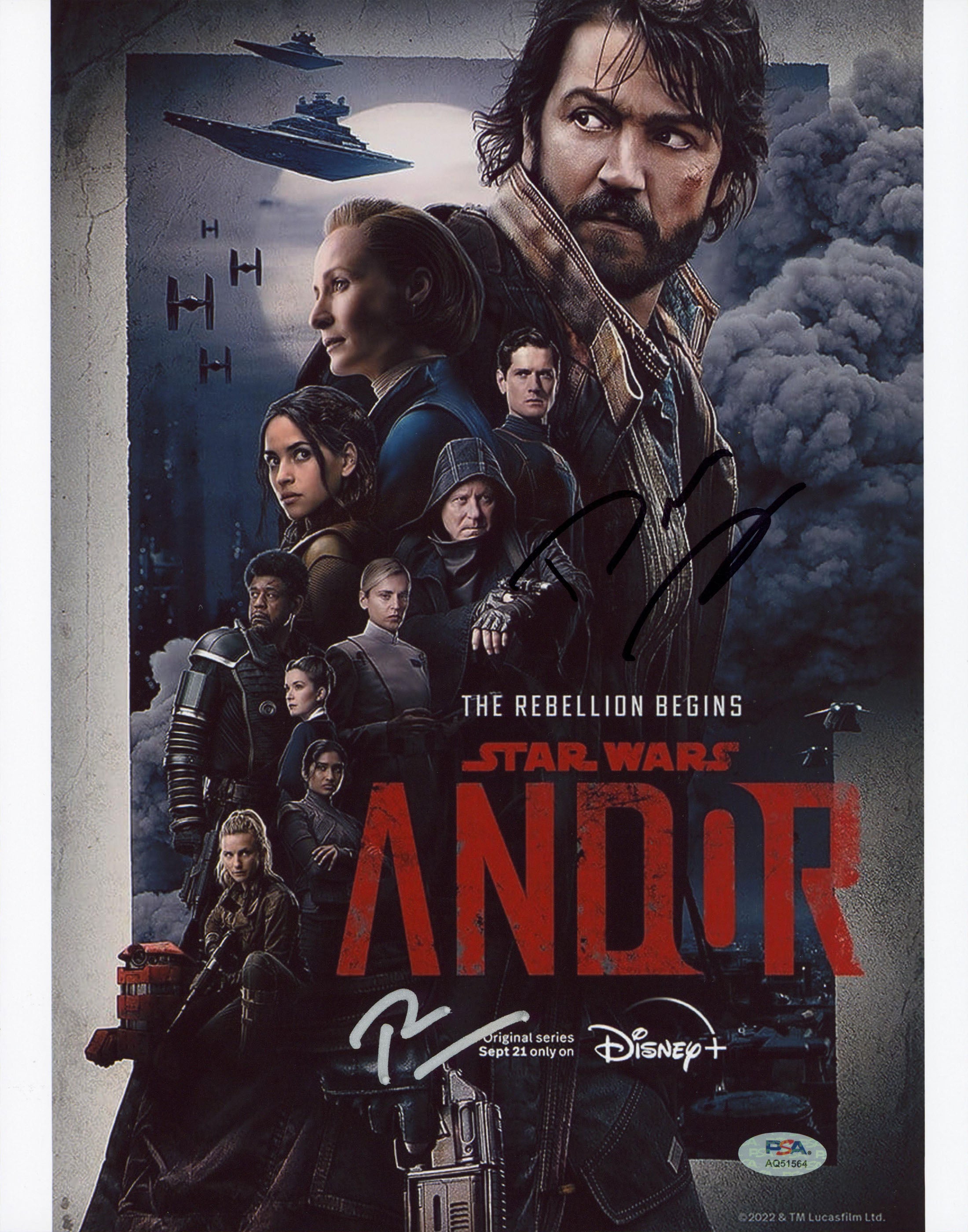 Tony Gilroy & Dan Gilroy Star Wars Andor Signed 11x14 Photo PSA/DNA #AQ51564