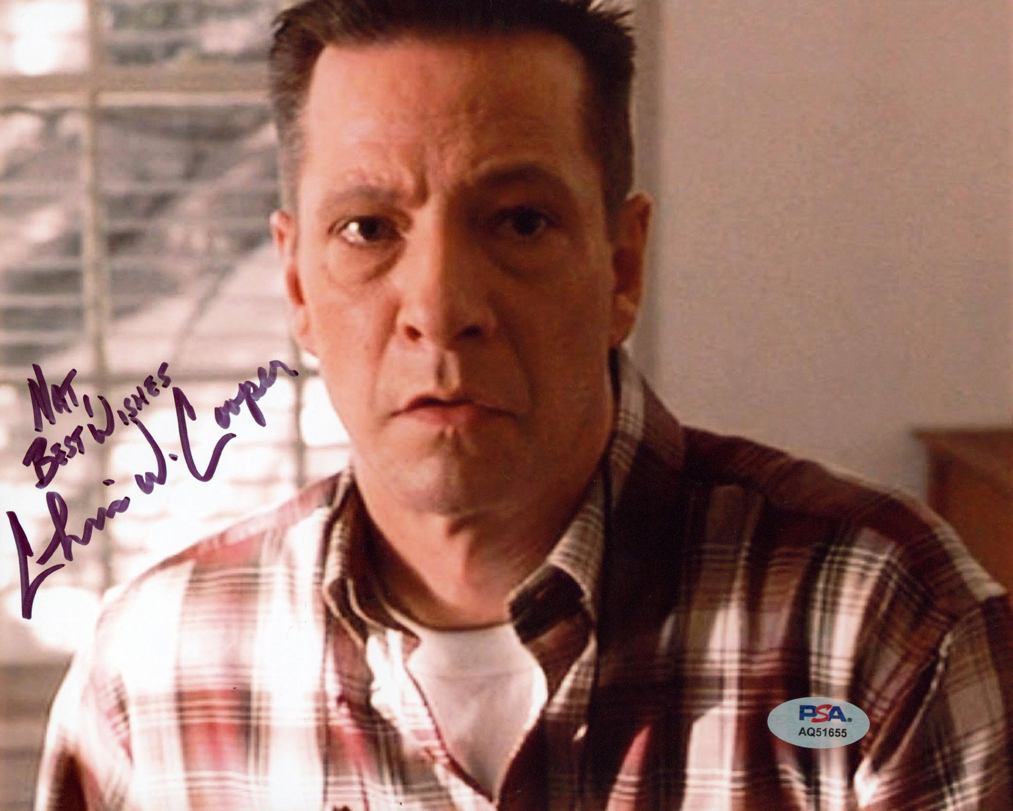 Chris Cooper American Beauty "Nat, Best Wish" Signed 8x10 Photo PSA/DNA #AQ51655