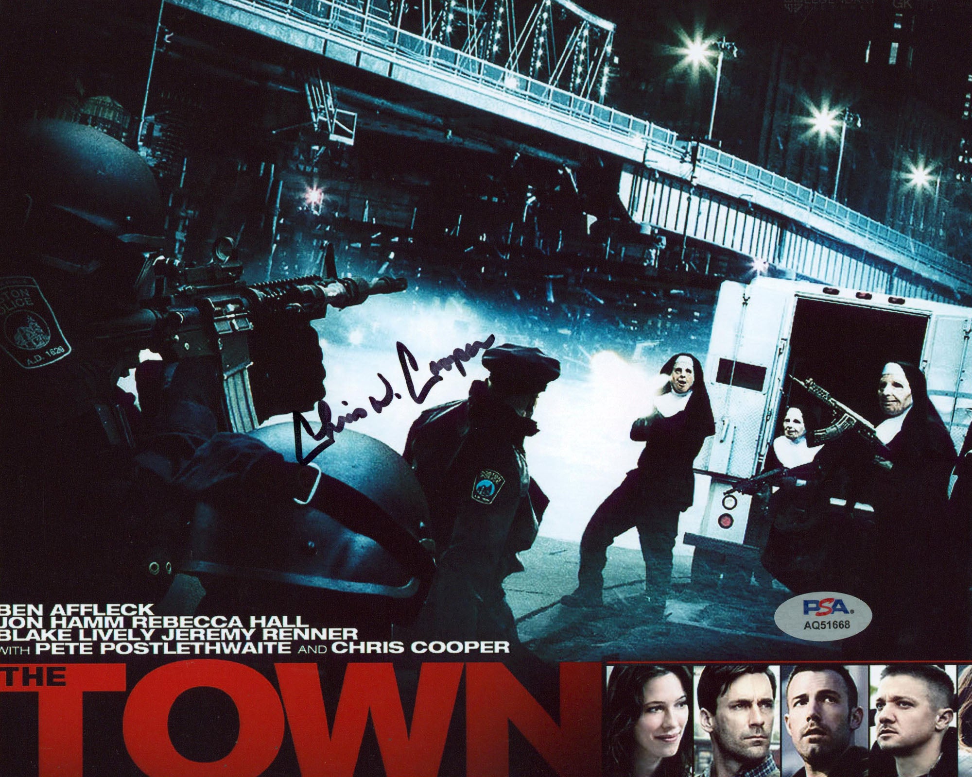 Chris Cooper The Town Authentic Signed 8x10 Horizontal Photo PSA/DNA 3