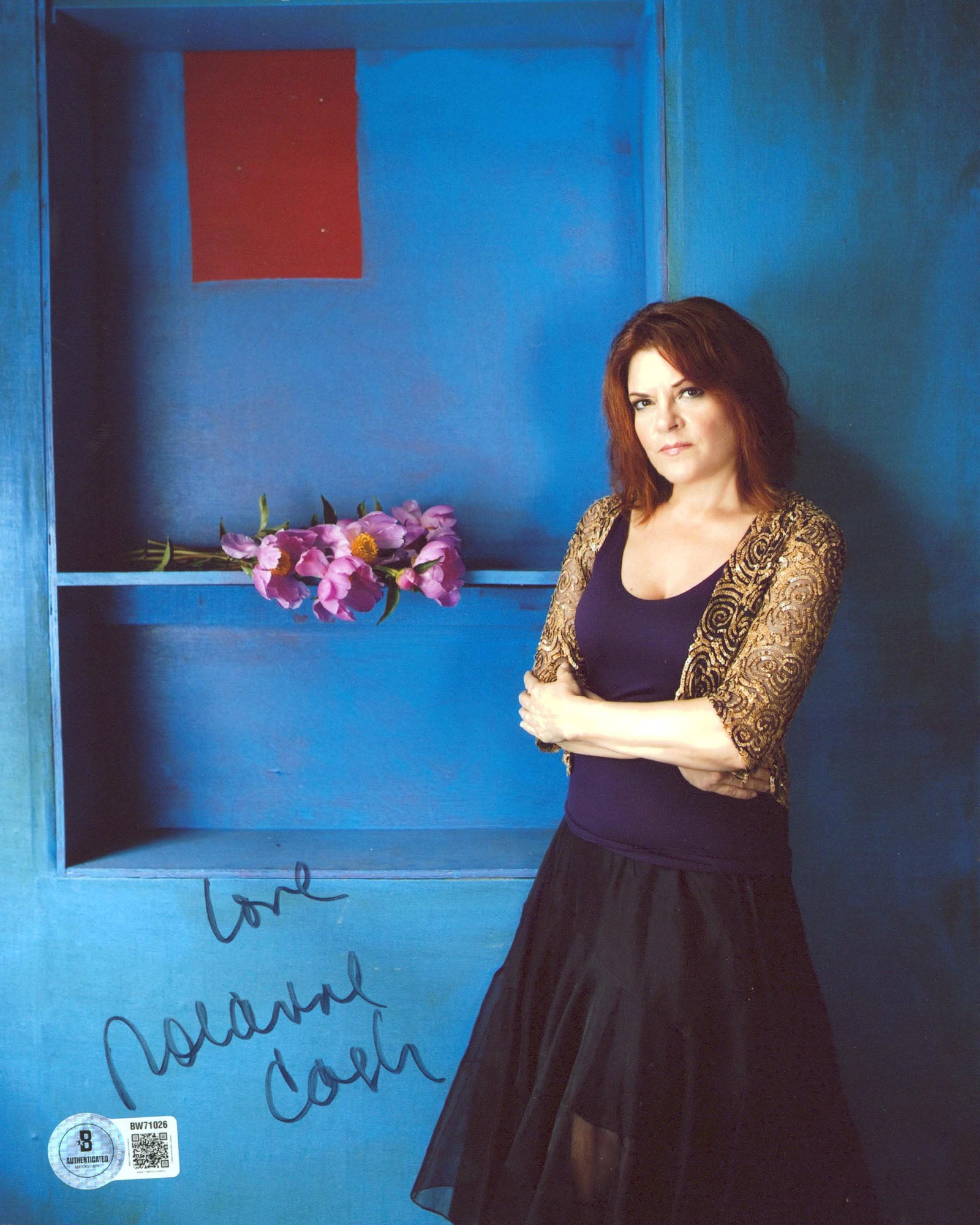 Rosanne Cash Singer "Love" Authentic Signed 8x10 Vertical Photo BAS 2