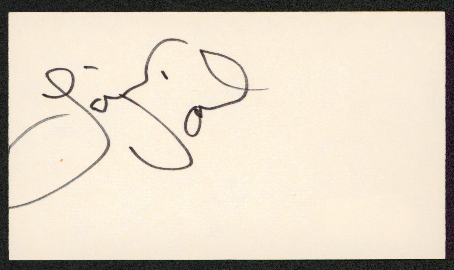 Loren Val Authentic Signed 3x5 Index Card Autographed BAS #BW70011