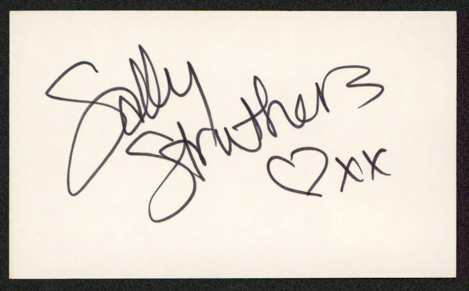 Sally Struthers All In The Family Authentic Signed 3x5 Index Card BAS #BW70018