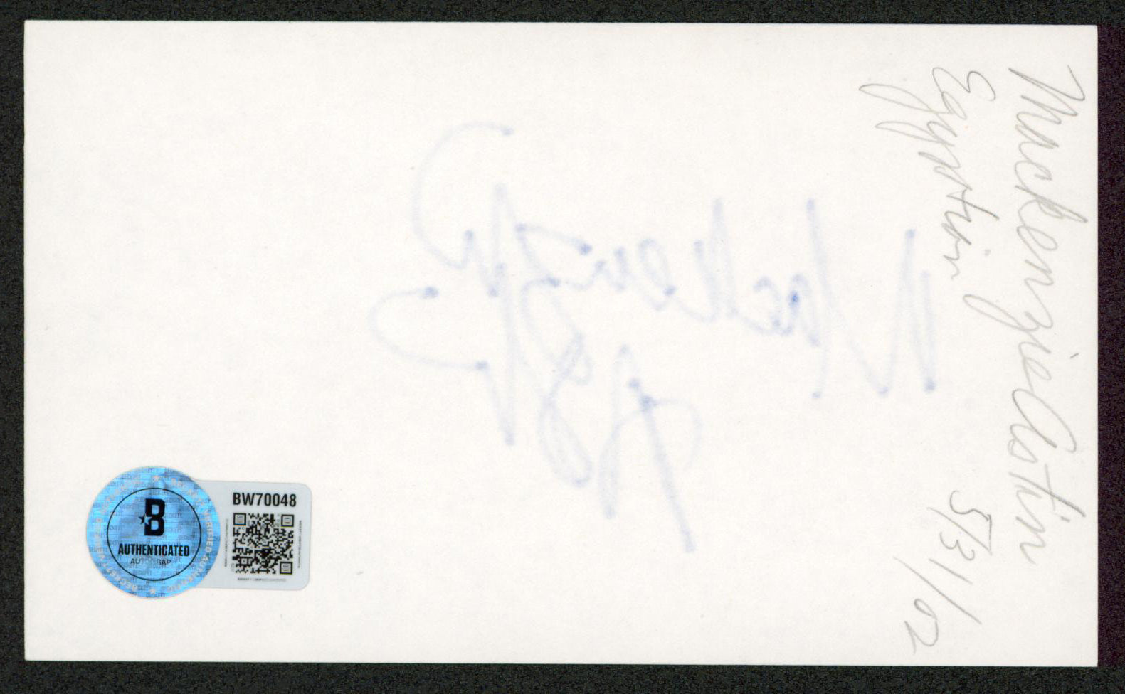Mackenzie Astin The Facts of Life Authentic Signed 3x5 Index Card BAS #BW70048