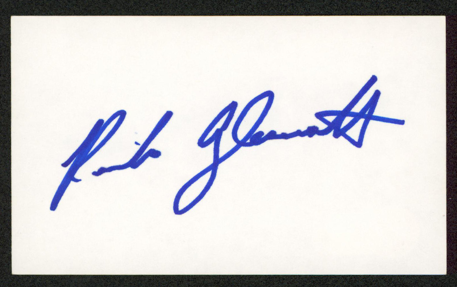 Reiko Aylesworth 24 Authentic Signed 3x5 Index Card Autographed BAS #BW70059