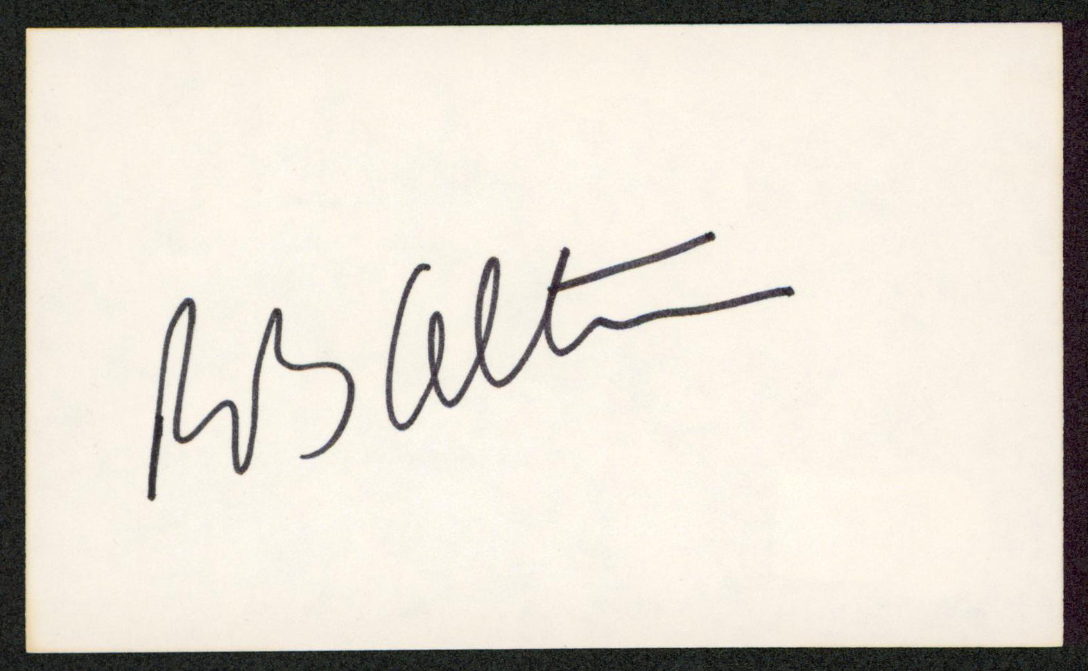 Robert Altman M*A*S*H Authentic Signed 3x5 Index Card Autographed BAS #BW70060