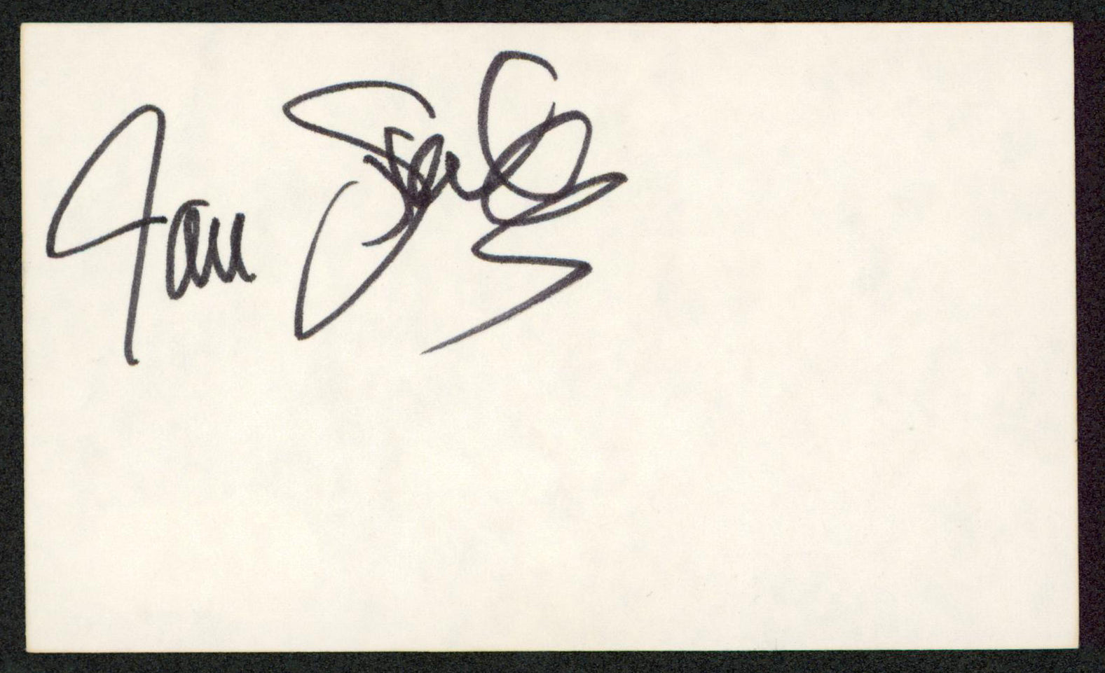Jan Sterling Once for the Asking Authentic Signed 3x5 Index Card BAS #BW35477