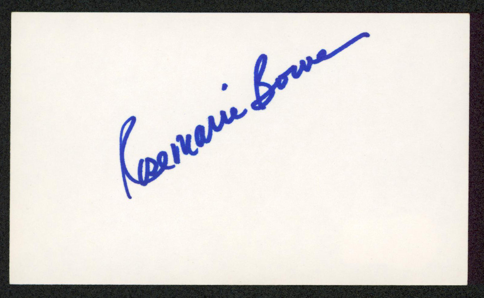 Rosemarie Bowe The Big Bluff Authentic Signed 3x5 Index Card BAS #BW35479