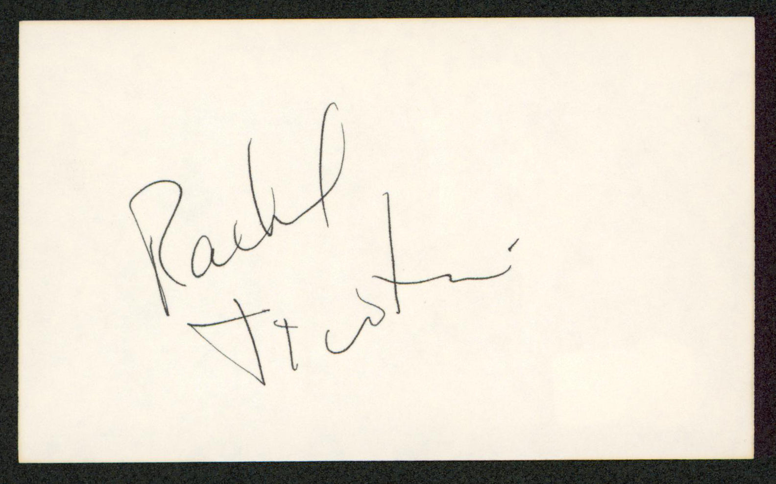 Rachel Ticotin Total Recall Authentic Signed 3x5 Index Card BAS #BW35482