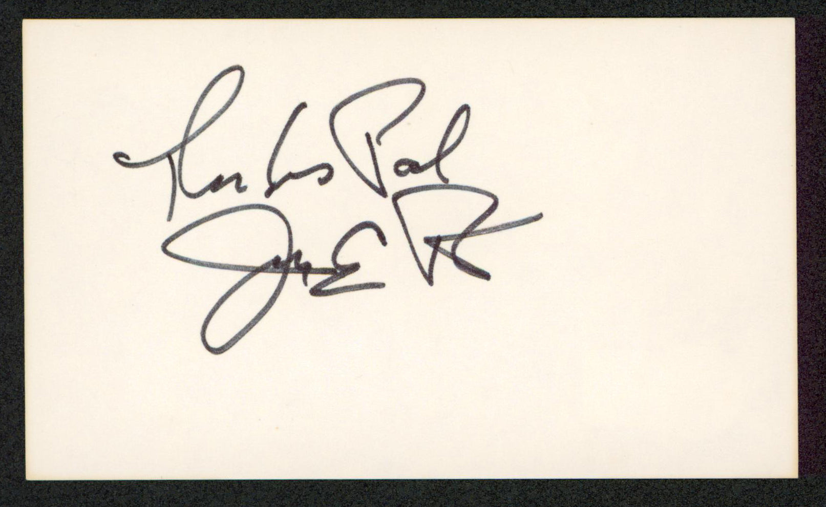 Joe Tata 90210 "Thanks Pal" Authentic Signed 3x5 Index Card BAS #BW35489