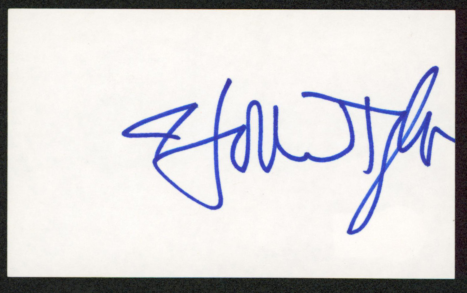 Holland Taylor Two and a Half Men Authentic Signed 3x5 Index Card BAS #BW35491