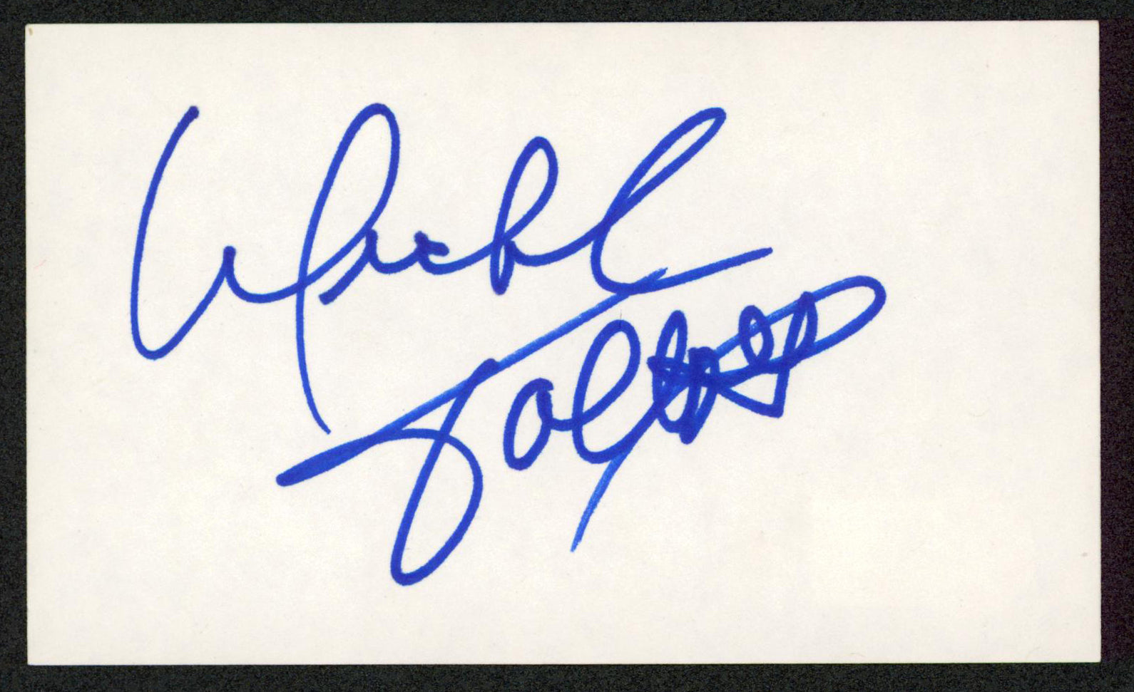 Michael Talbot Miami Vice Authentic Signed 3x5 Index Card BAS #BW35493