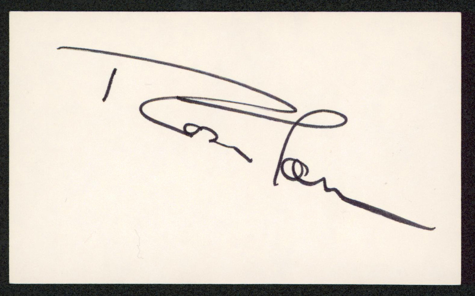 Roscoe Tanner Authentic Signed 3x5 Index Card Autographed BAS #BW35494