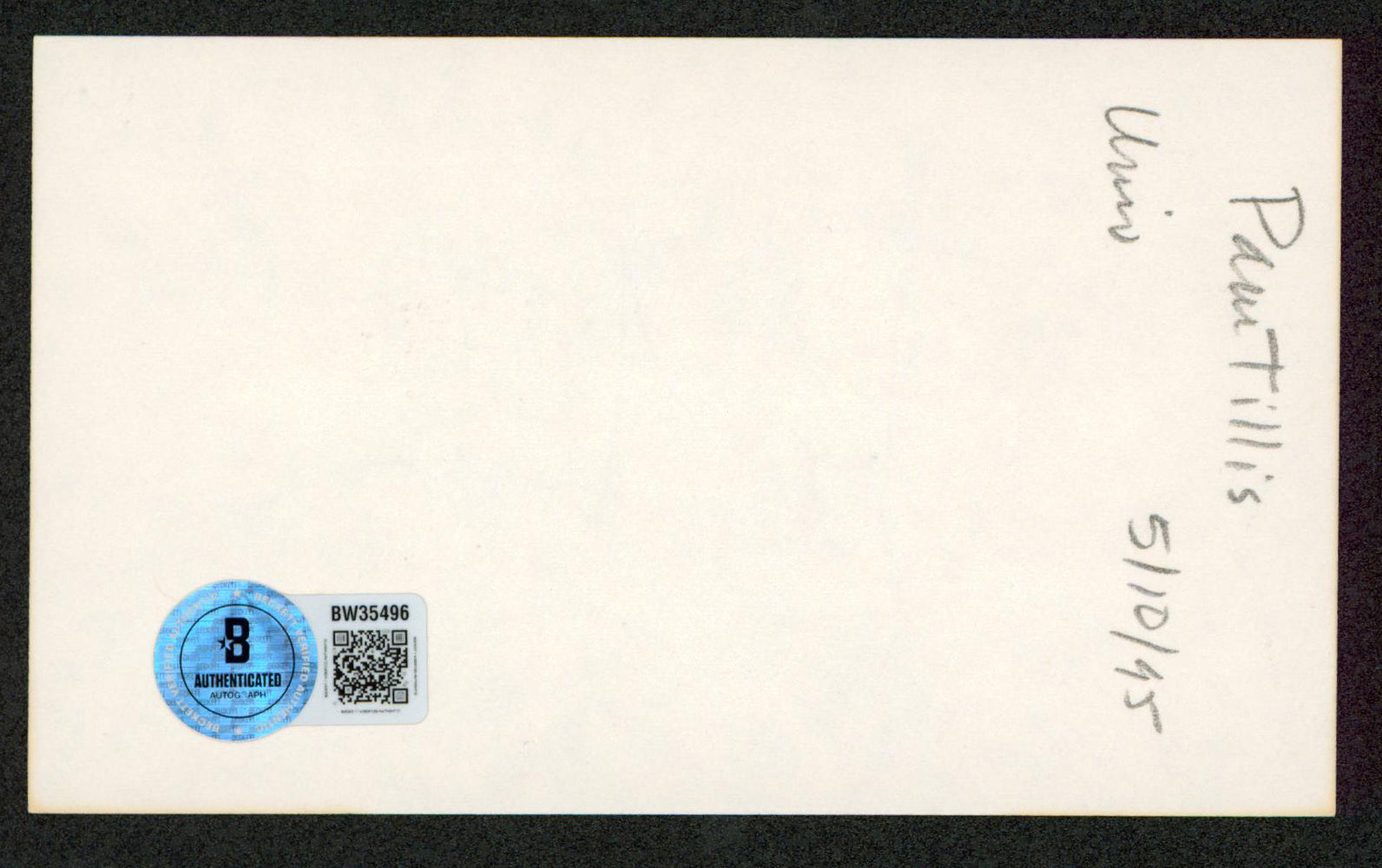 Pam Tillis Singer Authentic Signed 3x5 Index Card Autographed BAS #BW35496