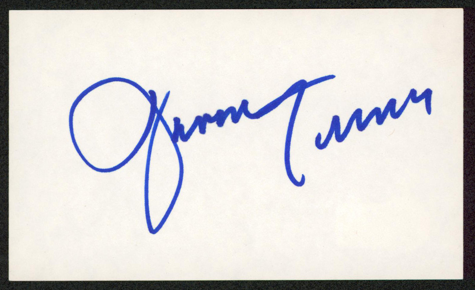 Jasmine Turner NBC Authentic Signed 3x5 Index Card Autographed BAS #BW35501
