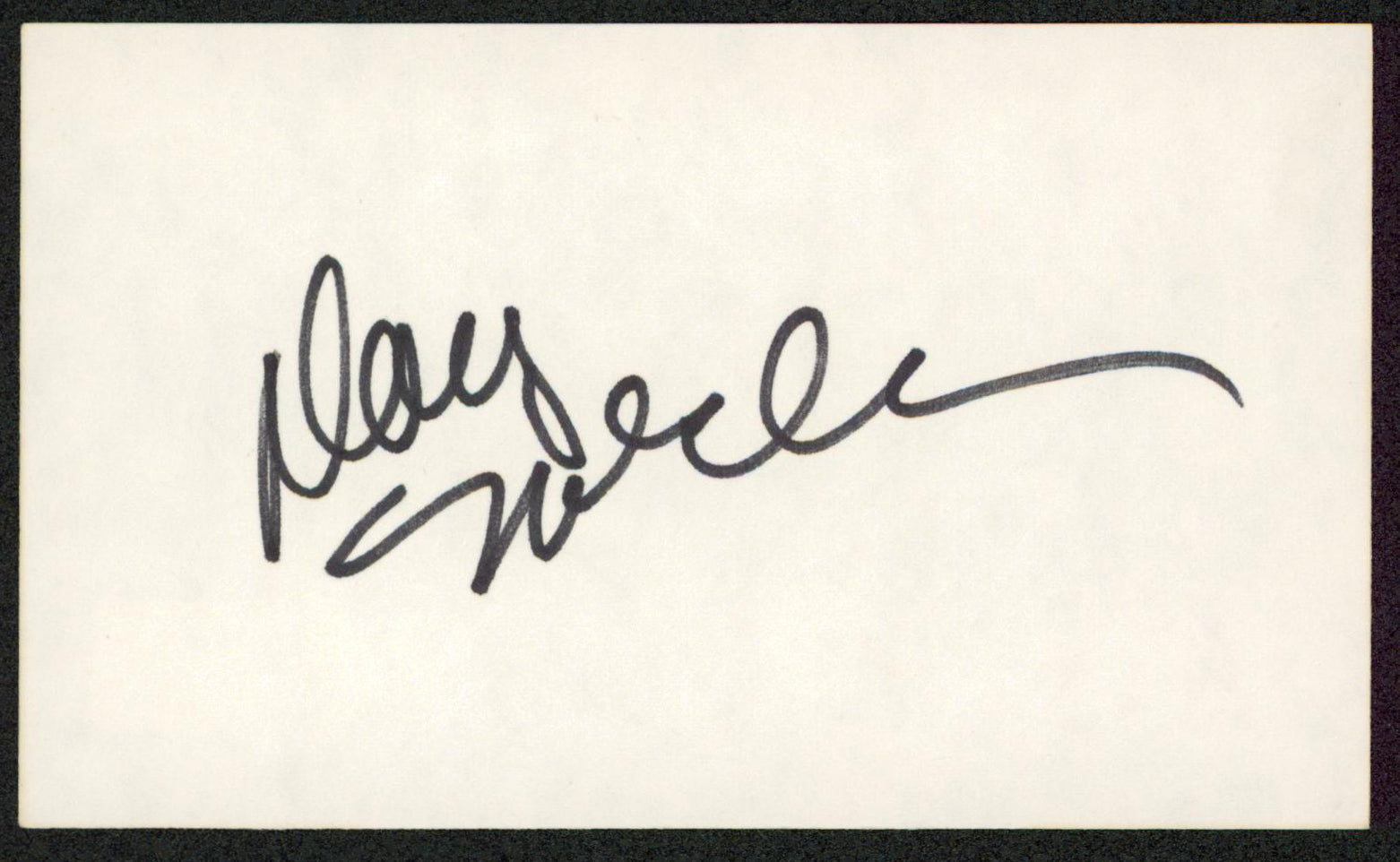 Doug McClure The Virginian Authentic Signed 3x5 Index Card BAS #BW35512