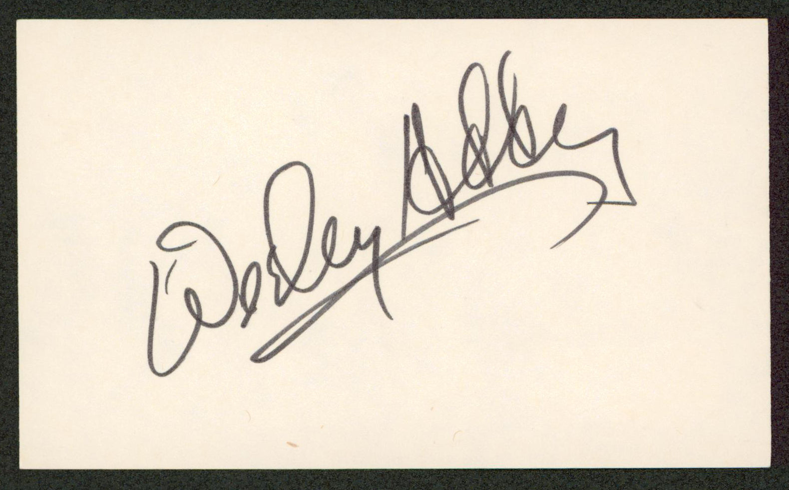 Wesley Addy What Ever Happened to Baby Jane Signed 3x5 Index Card BAS #BW70102