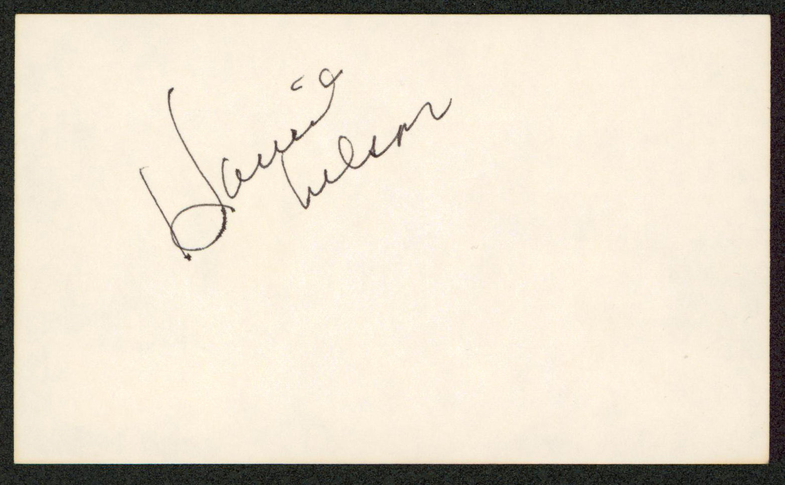 Harriet Nelson The Adventures Ozzie & Harriet Signed 3x5 Index Card BAS #BW70026