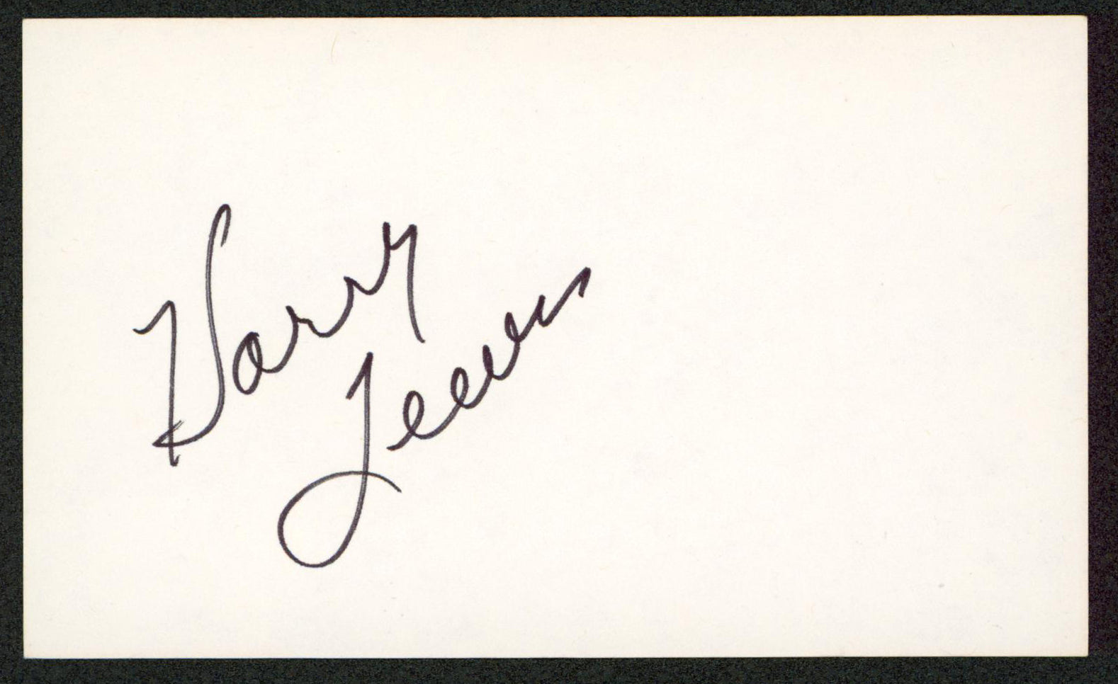Harry Lewis In The Mud Authentic Signed 3x5 Index Card Autographed BAS #BW70088
