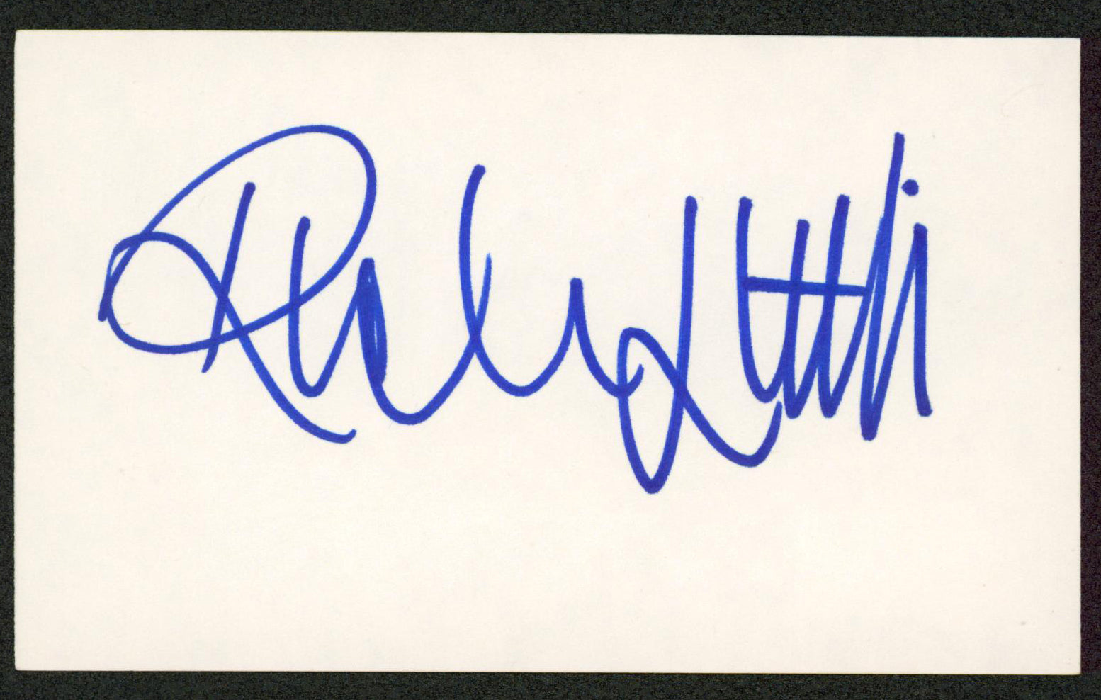 Rich Little Comedian Authentic Signed 3x5 Index Card Autographed BAS #BW70087