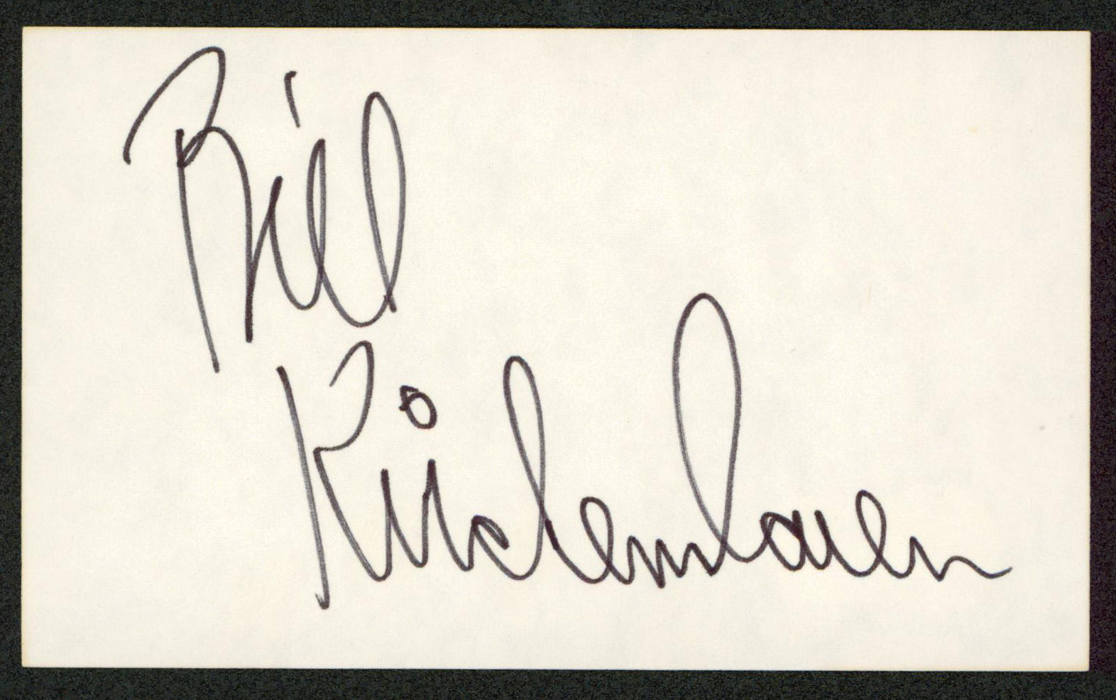Bill Kirchenbauer Growing Pains Authentic Signed 3x5 Index Card BAS #BW35569