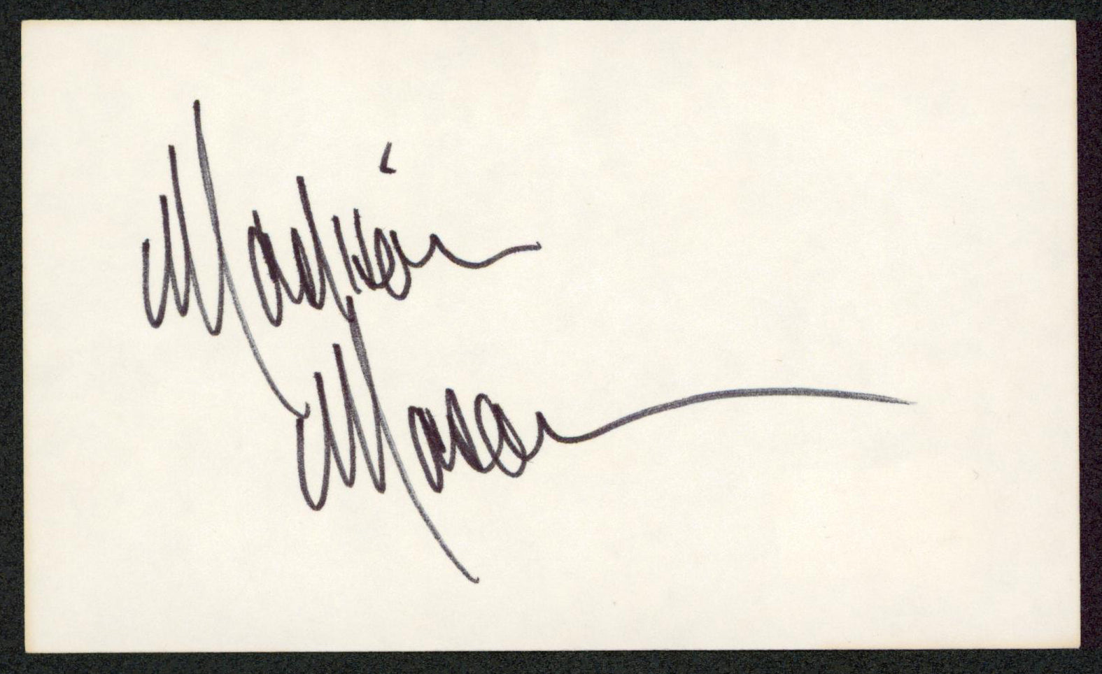 Madison Mason Transformers Authentic Signed 3x5 Index Card BAS #BW35549