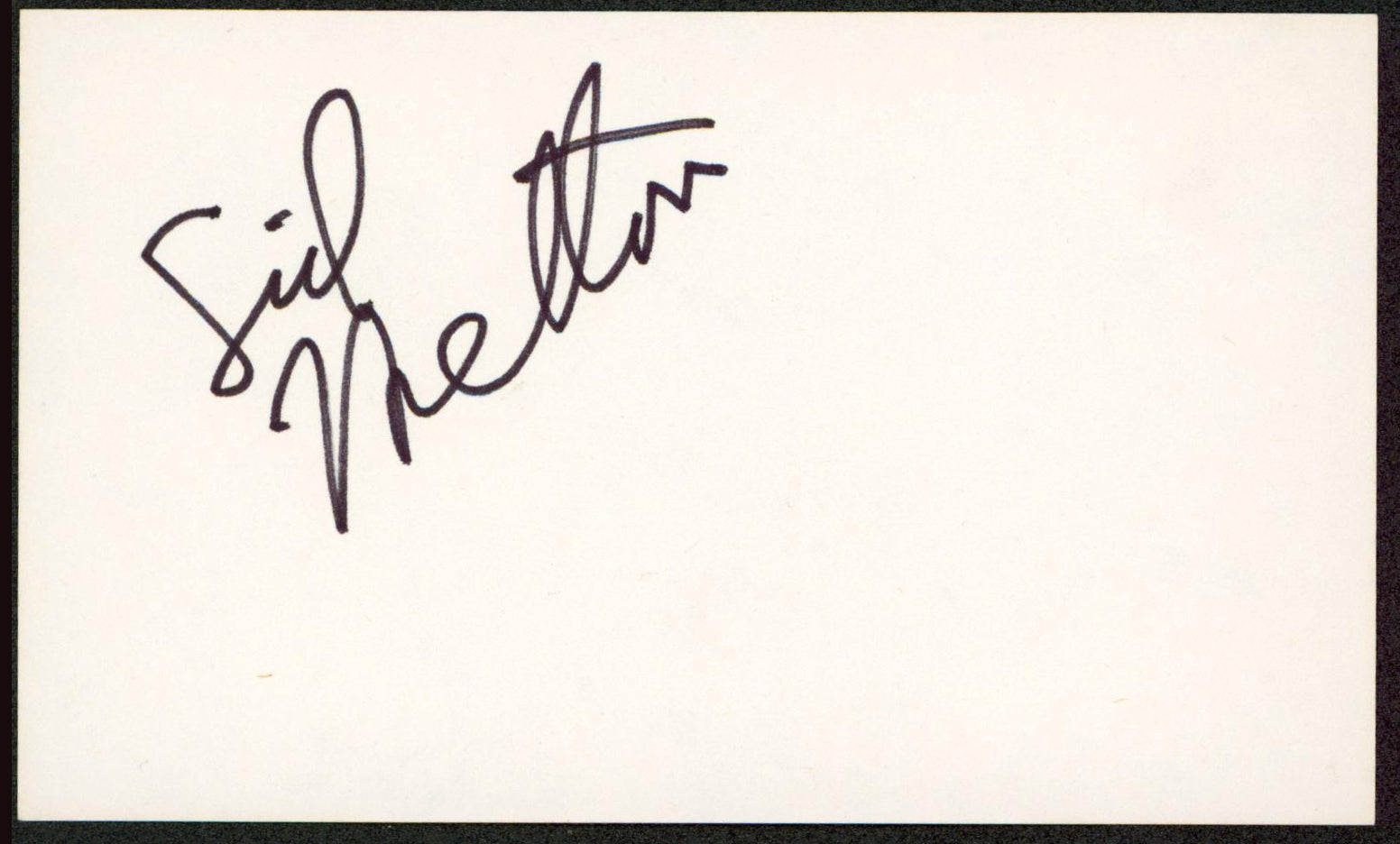 Sid Melton Green Acres Authentic Signed 3x5 Index Card Autographed BAS #BW35547