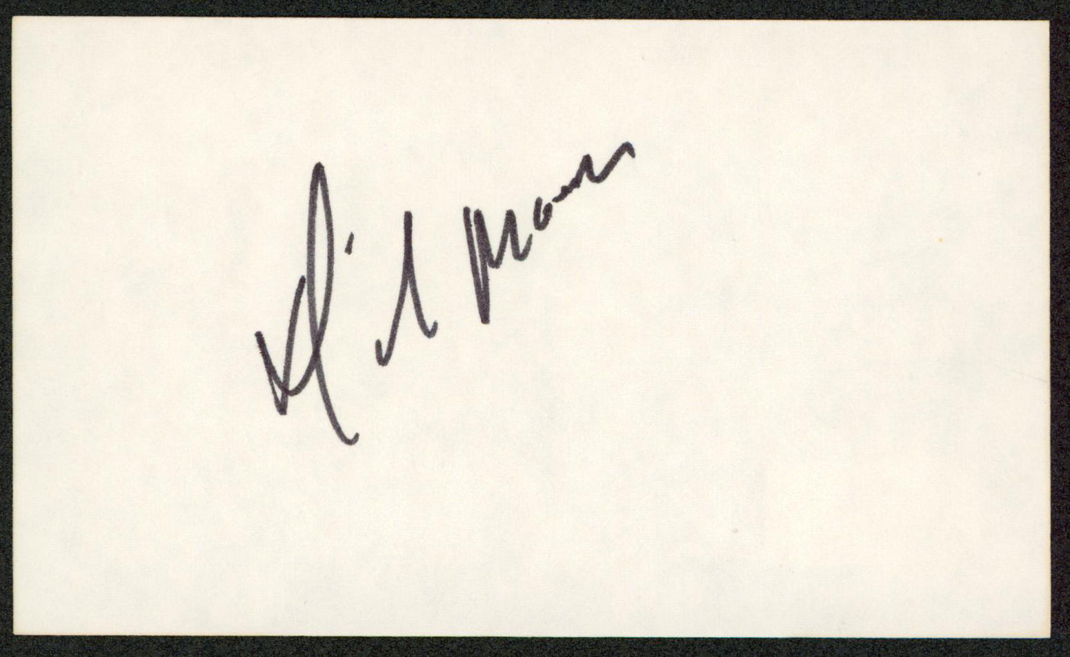 Dickie Moore The Little Rascals Authentic Signed 3x5 Index Card BAS #BW35546