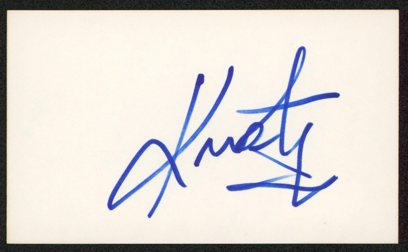Kristy McNichols Empty Nest Authentic Signed 3x5 Index Card BAS #BW35538