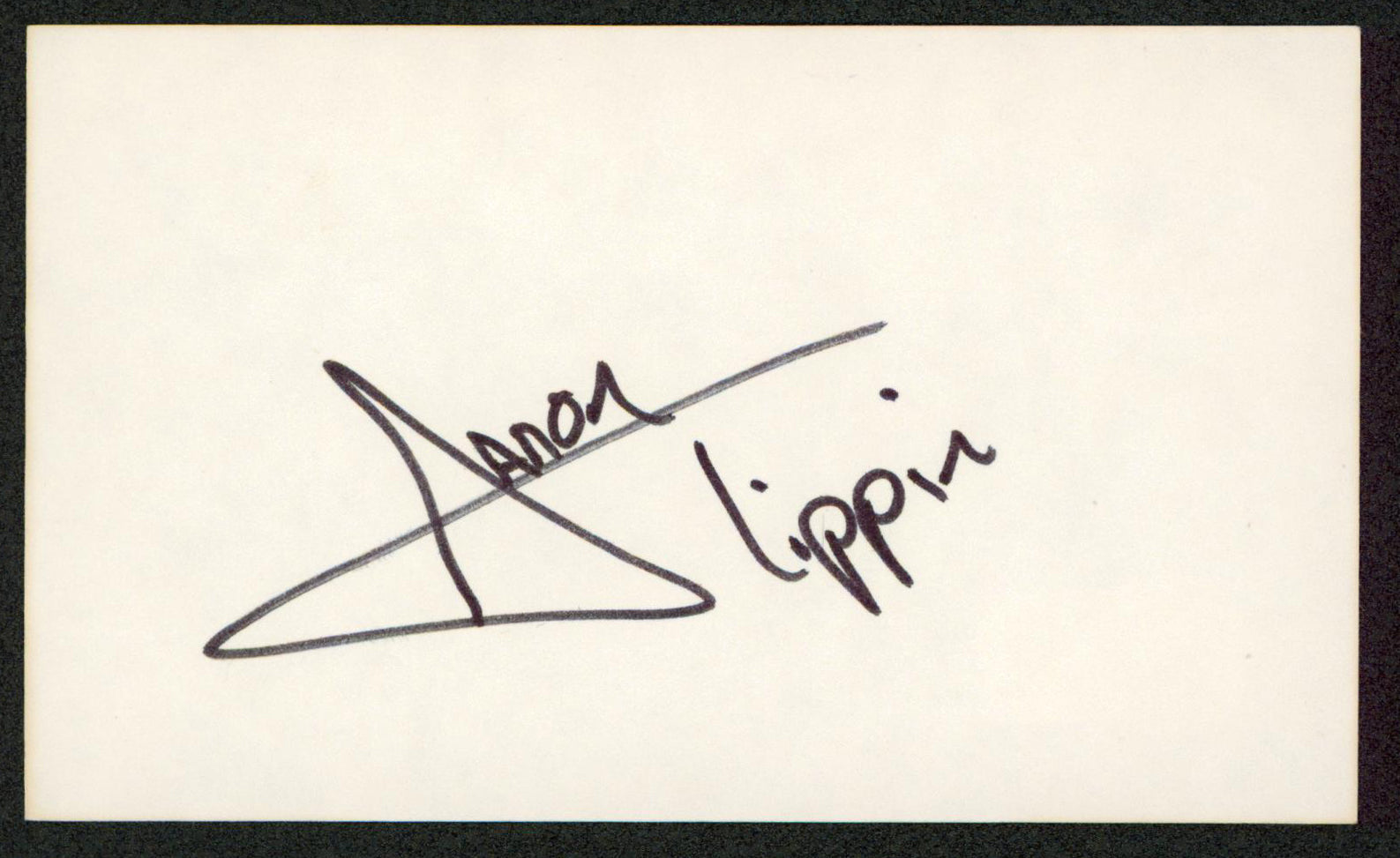 Aaron Tippin Singer Authentic Signed 3x5 Index Card Autographed BAS #BW70143