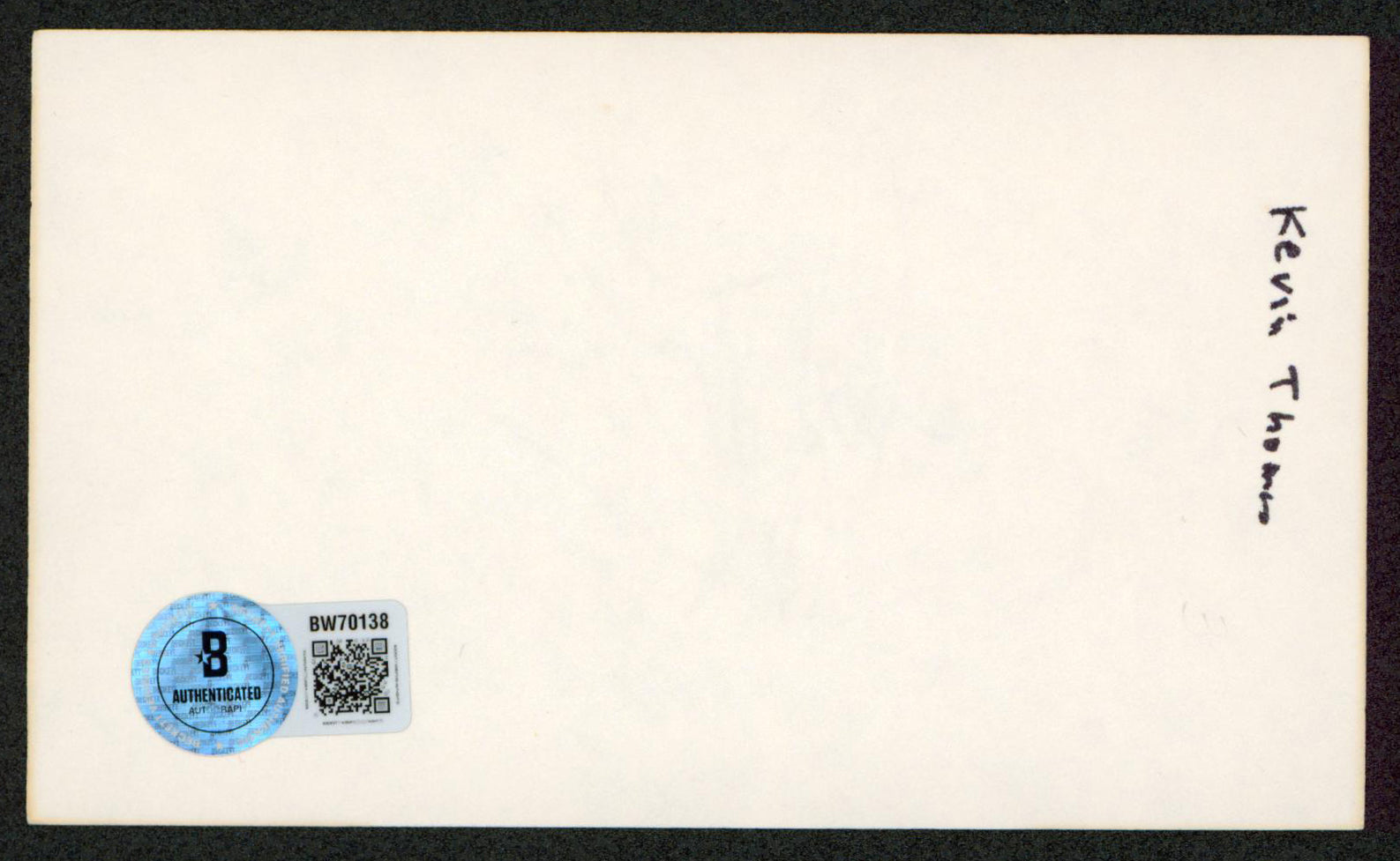 Kevin Thomas Country Musician Authentic Signed 3x5 Index Card BAS #BW70138