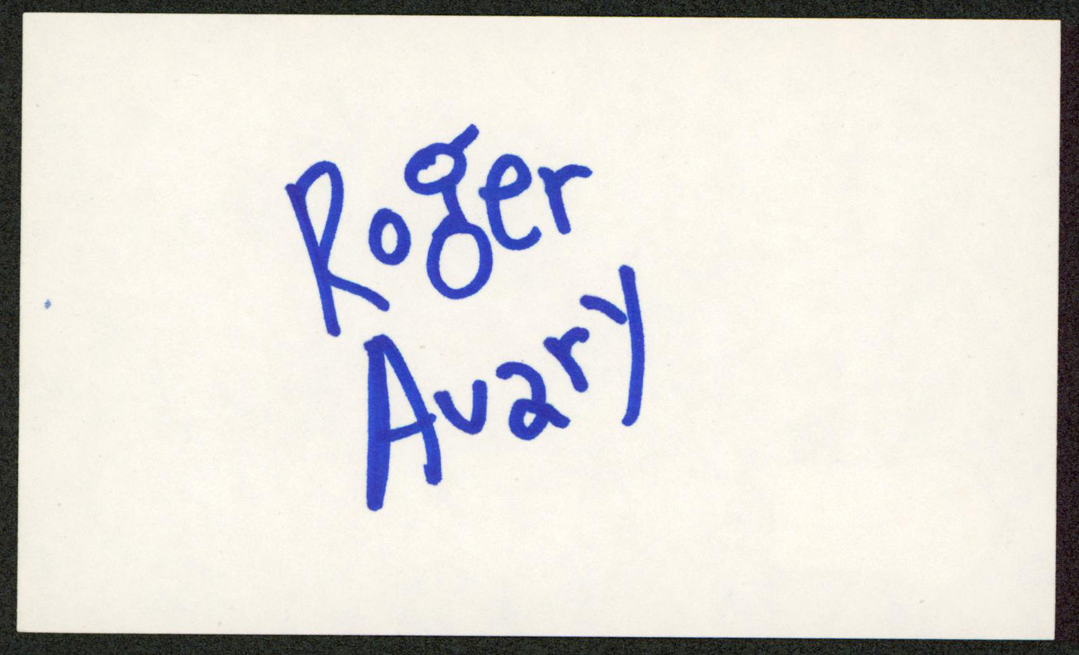 Roger Avary Pulp Fiction Authentic Signed 3x5 Index Card Autographed BAS