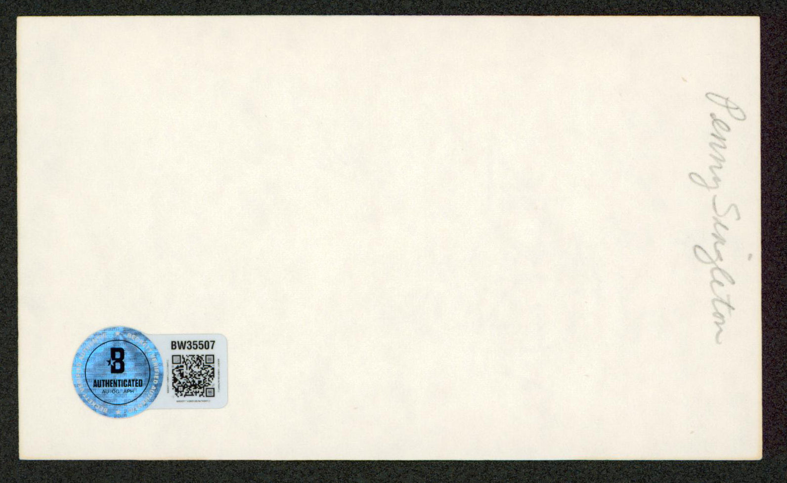 Penny Singleton Blondie Authentic Signed 3x5 Index Card Autographed BAS