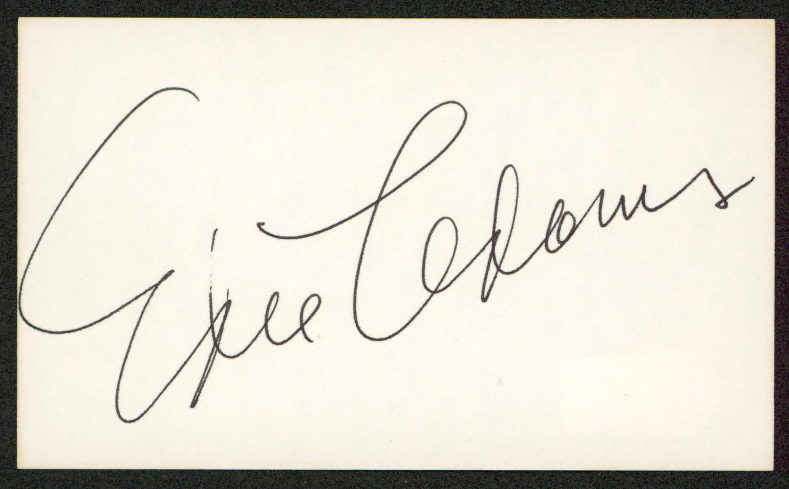 Edie Adams It's a Mad, Mad, Mad, Mad World Authentic Signed 3x5 Index Card BAS 1