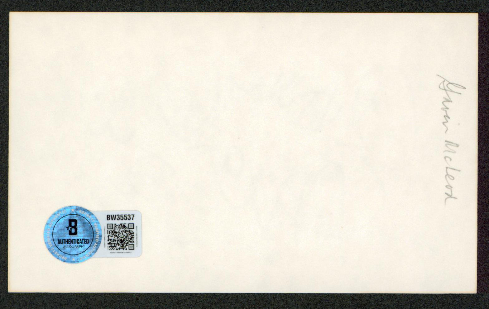 Gavin McLeod The Love Boat Authentic Signed 3x5 Index Card Autographed BAS