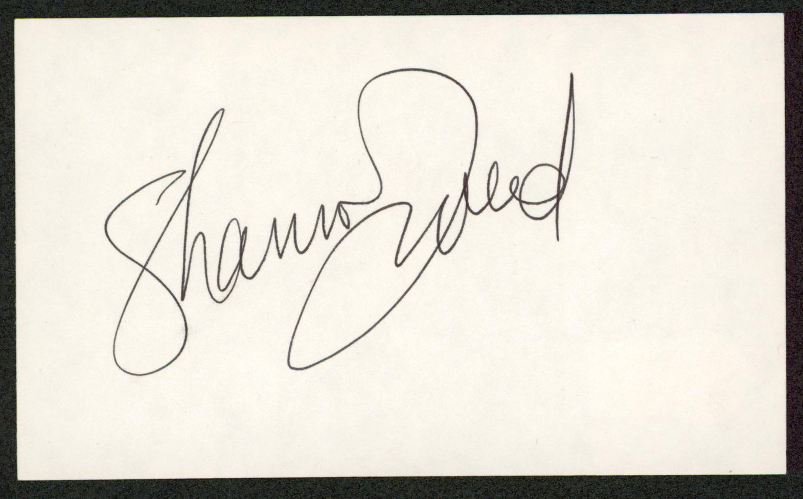 Shannon Tweed Electra Authentic Signed 3x5 Index Card Autographed BAS 1