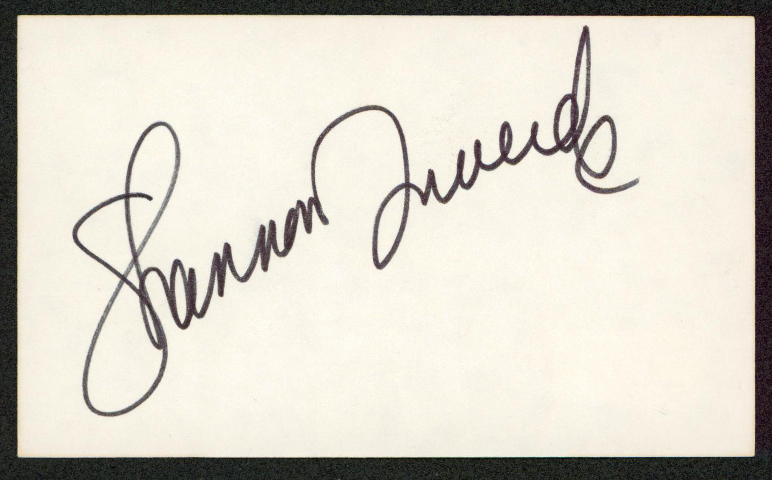 Shannon Tweed Electra Authentic Signed 3x5 Index Card Autographed BAS 2