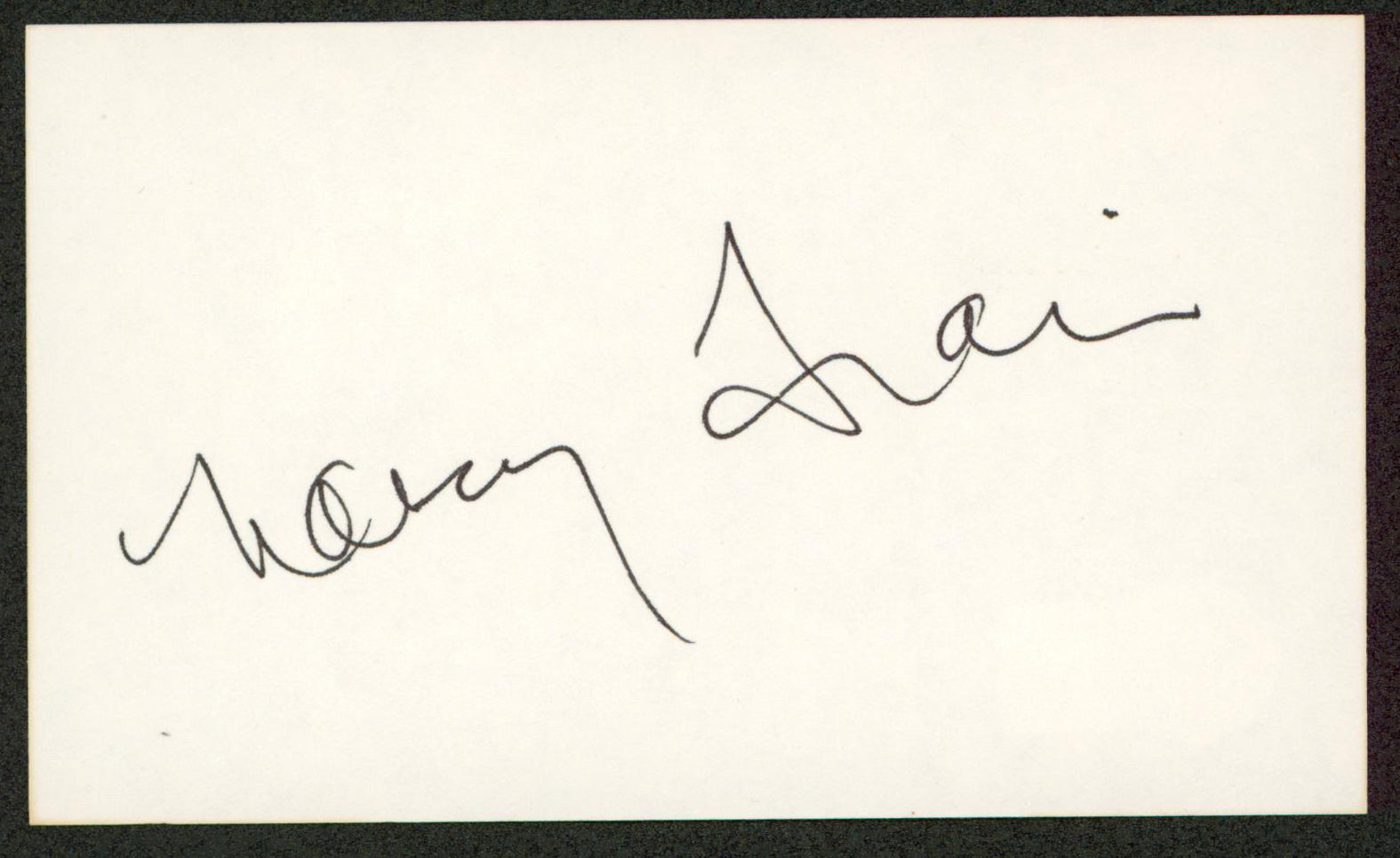 Nancy Travis Last Man Standing Authentic Signed 3x5 Index Card Autographed BAS