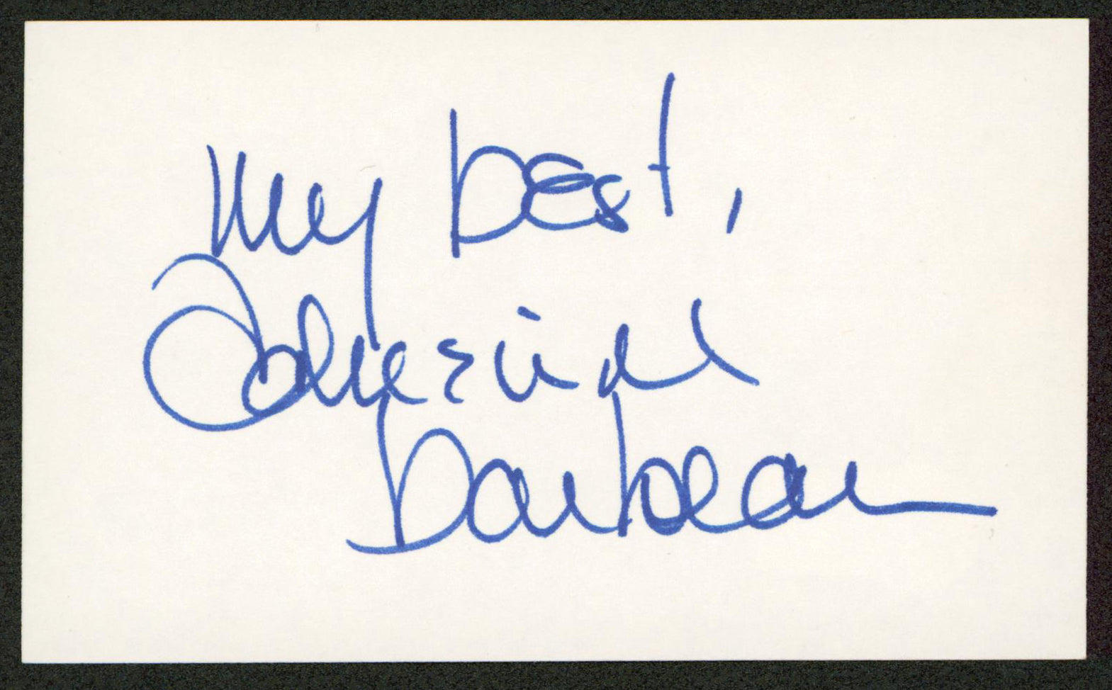 Adrienne Barbeau Maude My Best! Authentic Signed 3x5 Index Card Autographed BAS