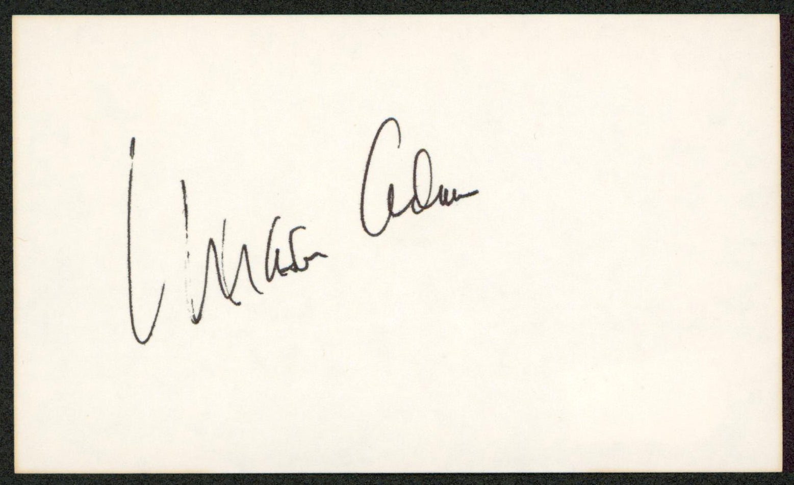 Mason Adams Son in Law Authentic Signed 3x5 Index Card Autographed BAS