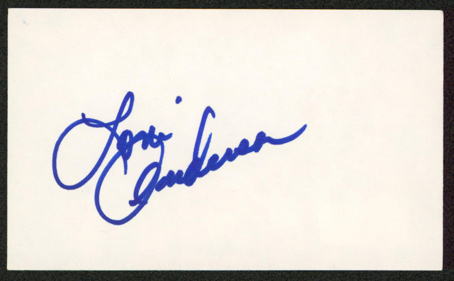 Loni Anderson WKRP in Cincinnati Authentic Signed 3x5 Index Card BAS
