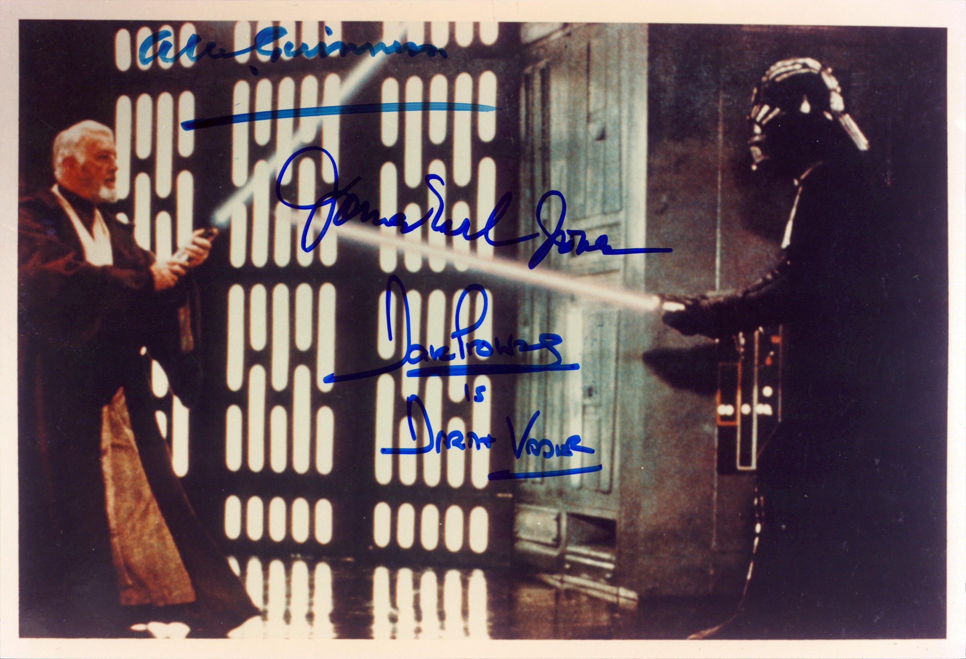 Star Wars (3) Guinness, Jones & Prowse Signed 7x10.25 Photo BAS #AF01069