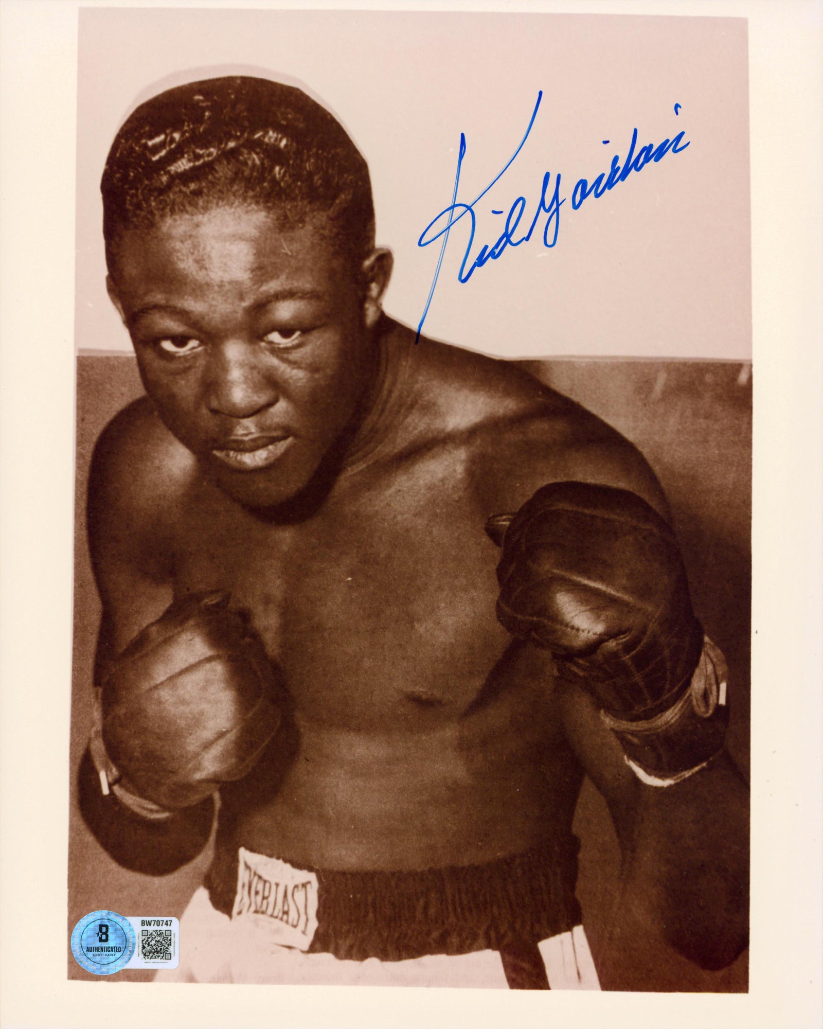 Kid Gavilan Authentic Signed 8x10 Vertical Photo Autographed BAS #BW70747