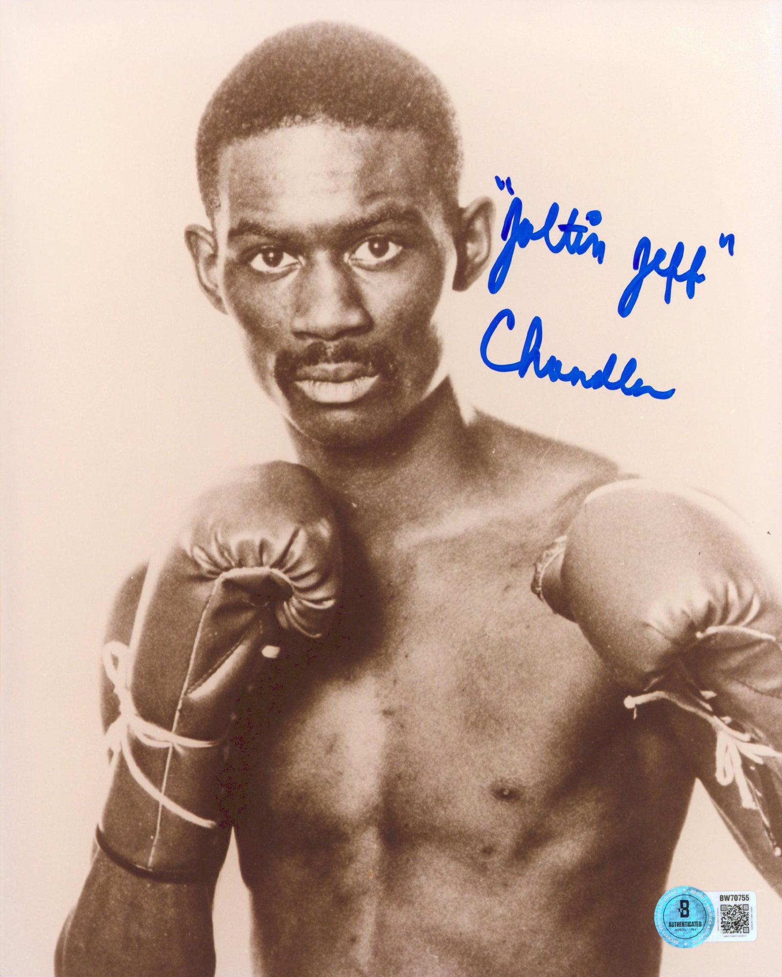 "Joltin Jeff" Chandler Authentic Signed 8x10 Photo Autographed BAS #BW70755