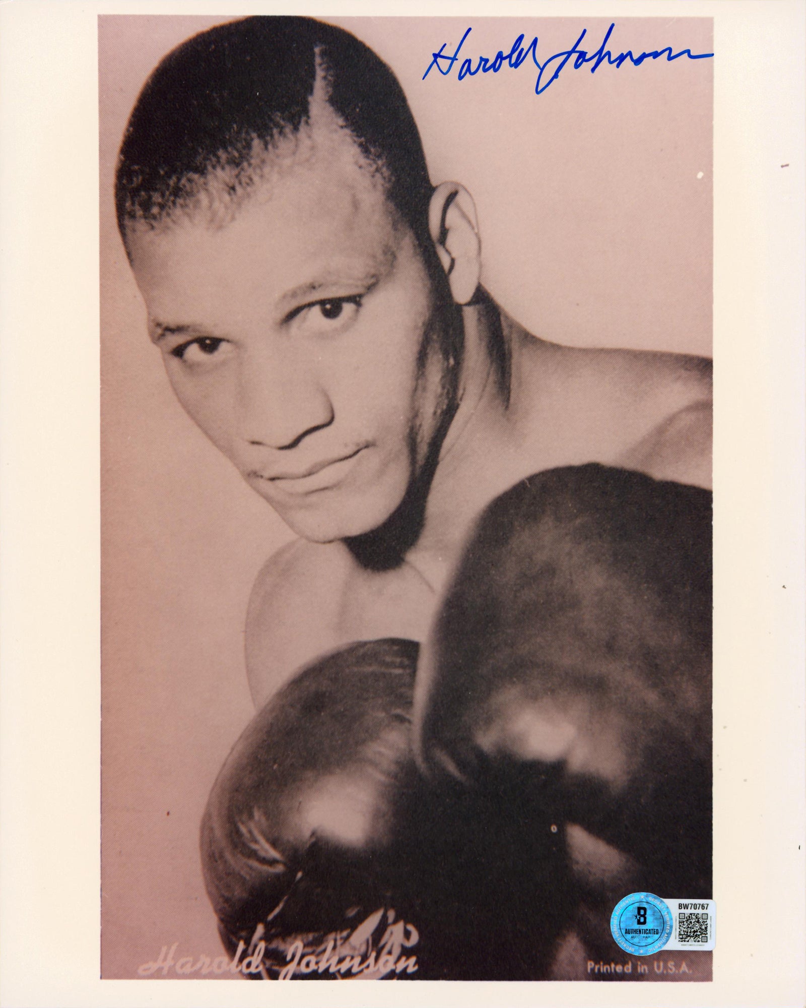 Harold Johnson Authentic Signed 8x10 Vertical Photo Autographed BAS #BW70767