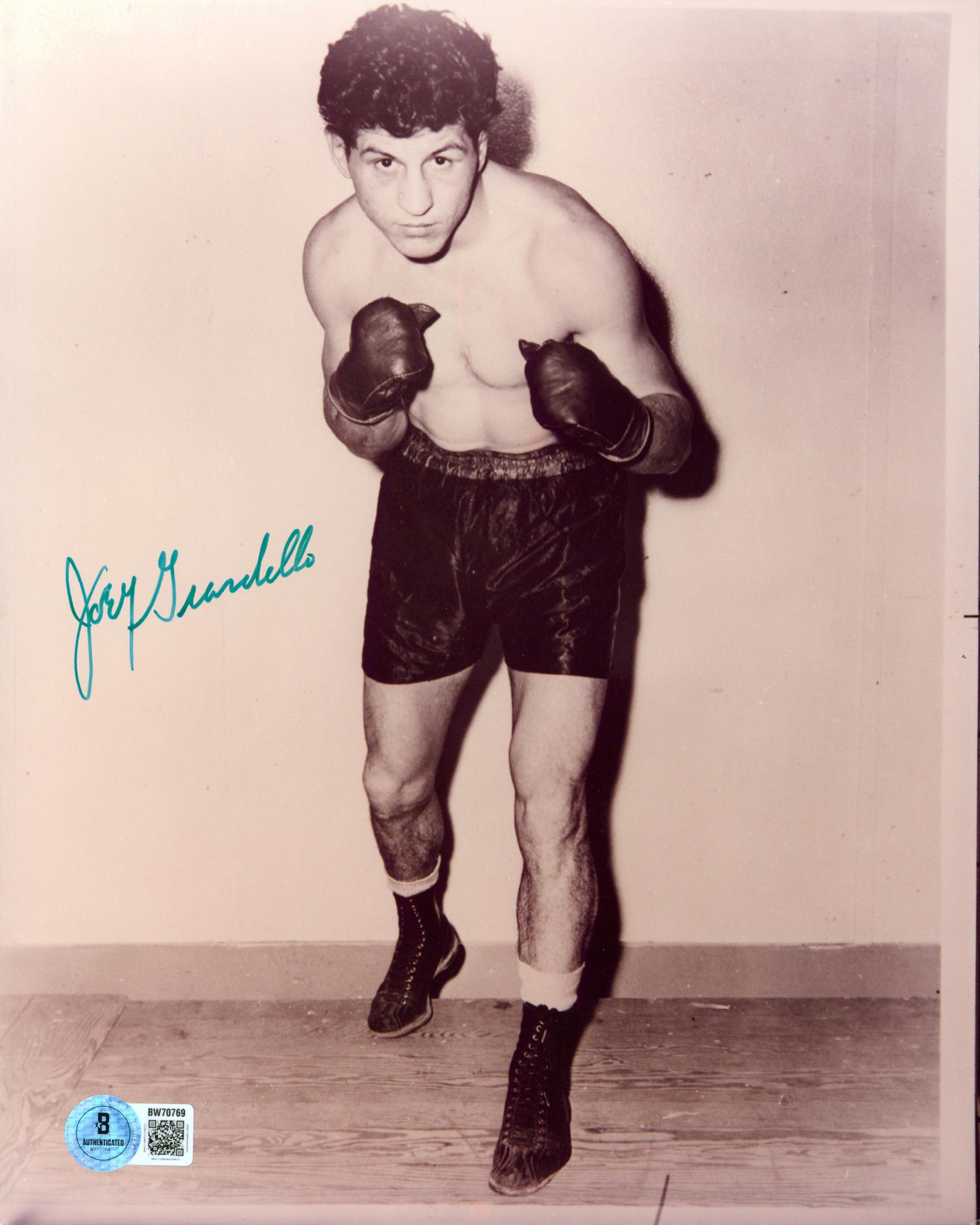 Joey Giardello Authentic Signed 8x10 Vertical Photo Autographed BAS #BW70769