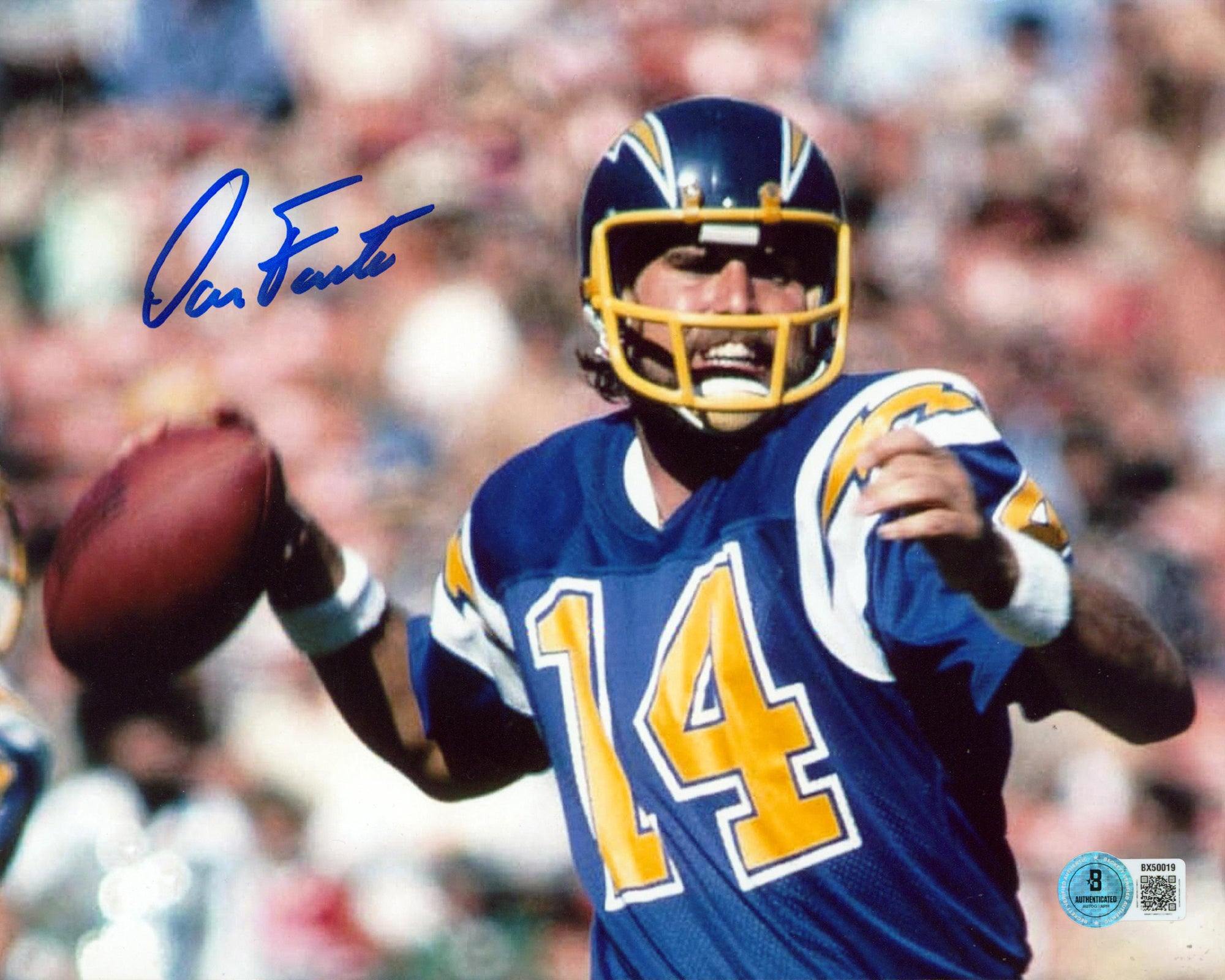 Chargers Dan Fouts Authentic Signed 8x10 Horizontal Photo Autographed BAS 5
