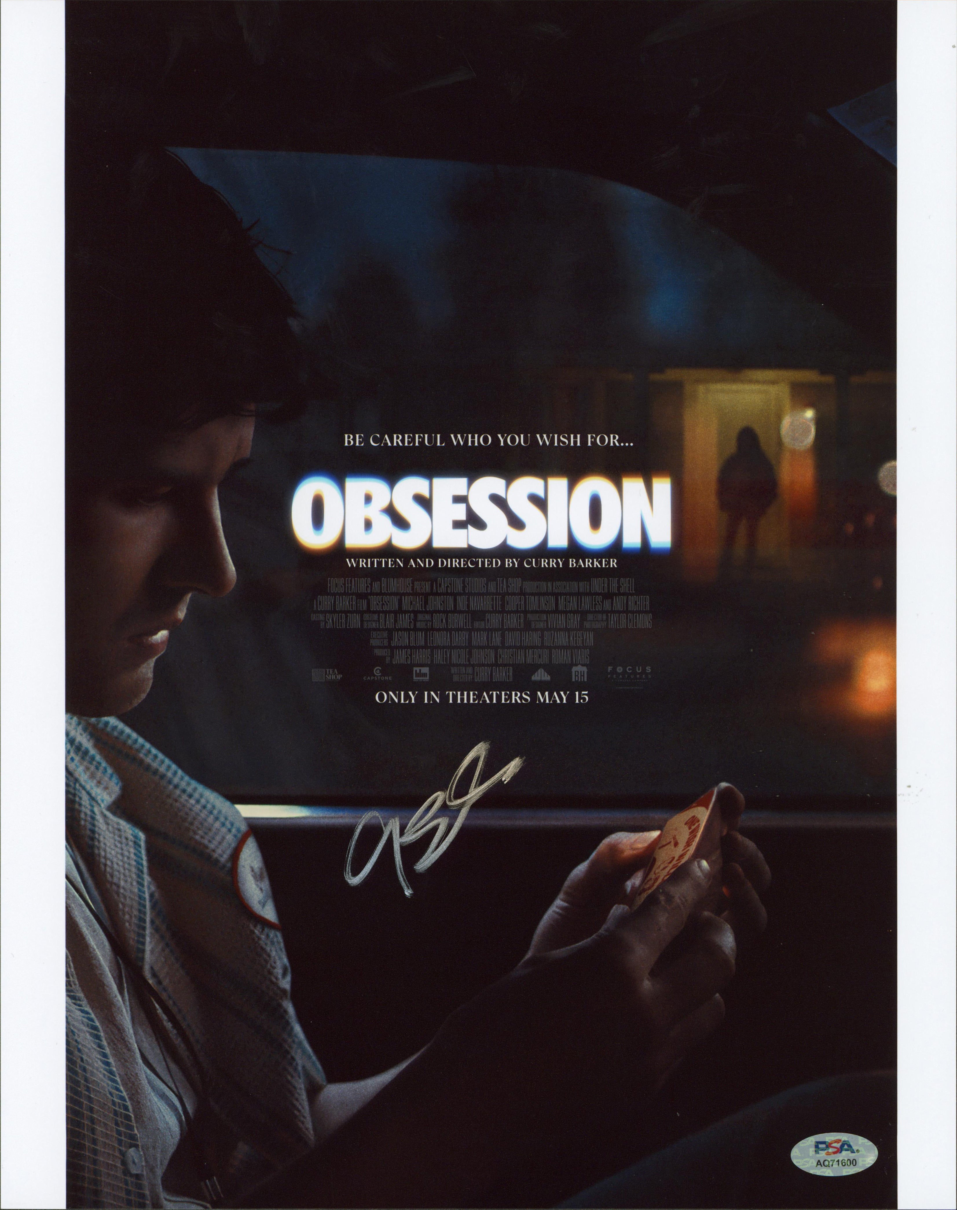 Curry Barker Obsession Authentic Signed 11x14 Vertical Photo PSA/DNA #AQ71600