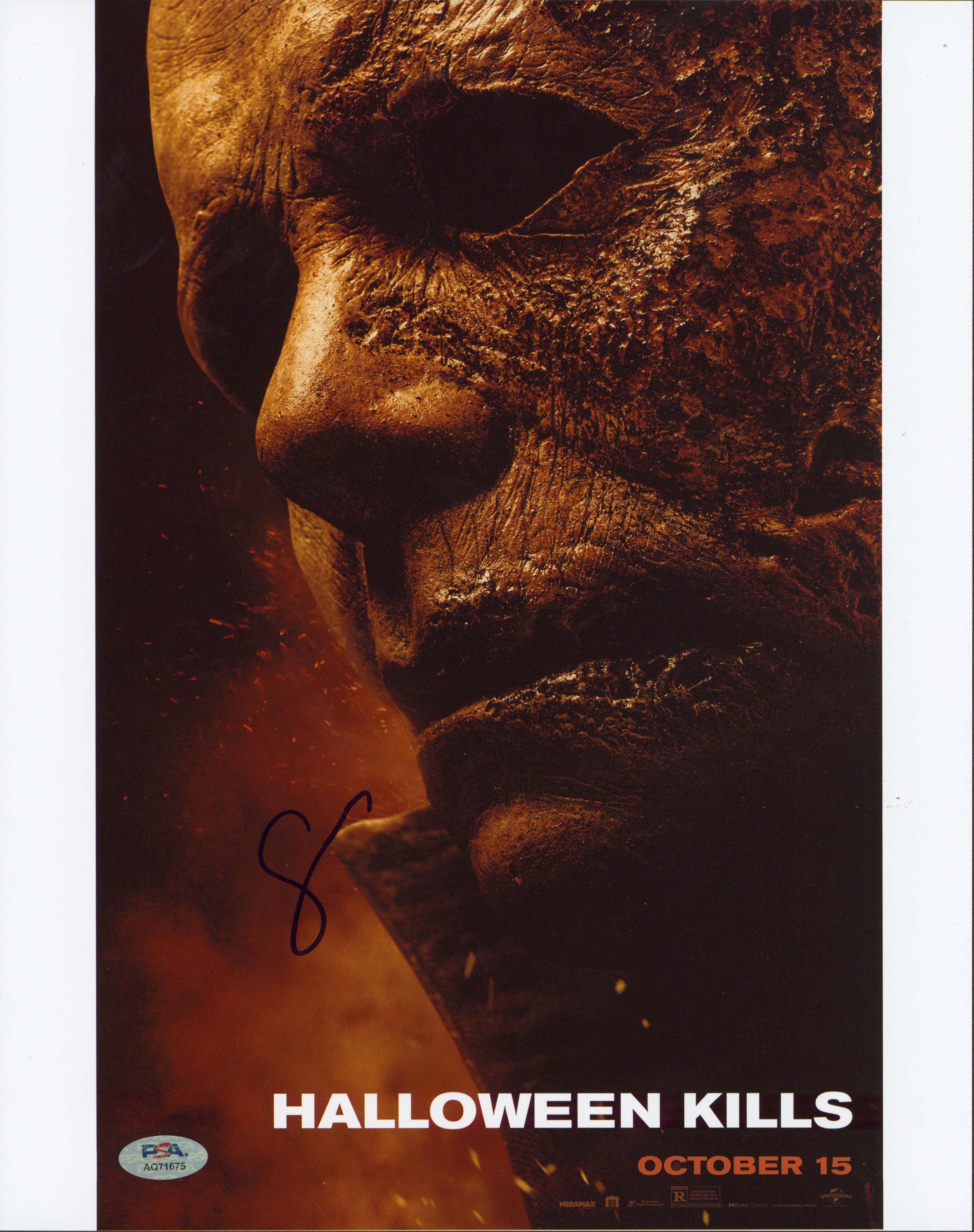 Scott MacArthur Halloween Kills Authentic Signed 11x14 Photo PSA/DNA #AQ71675
