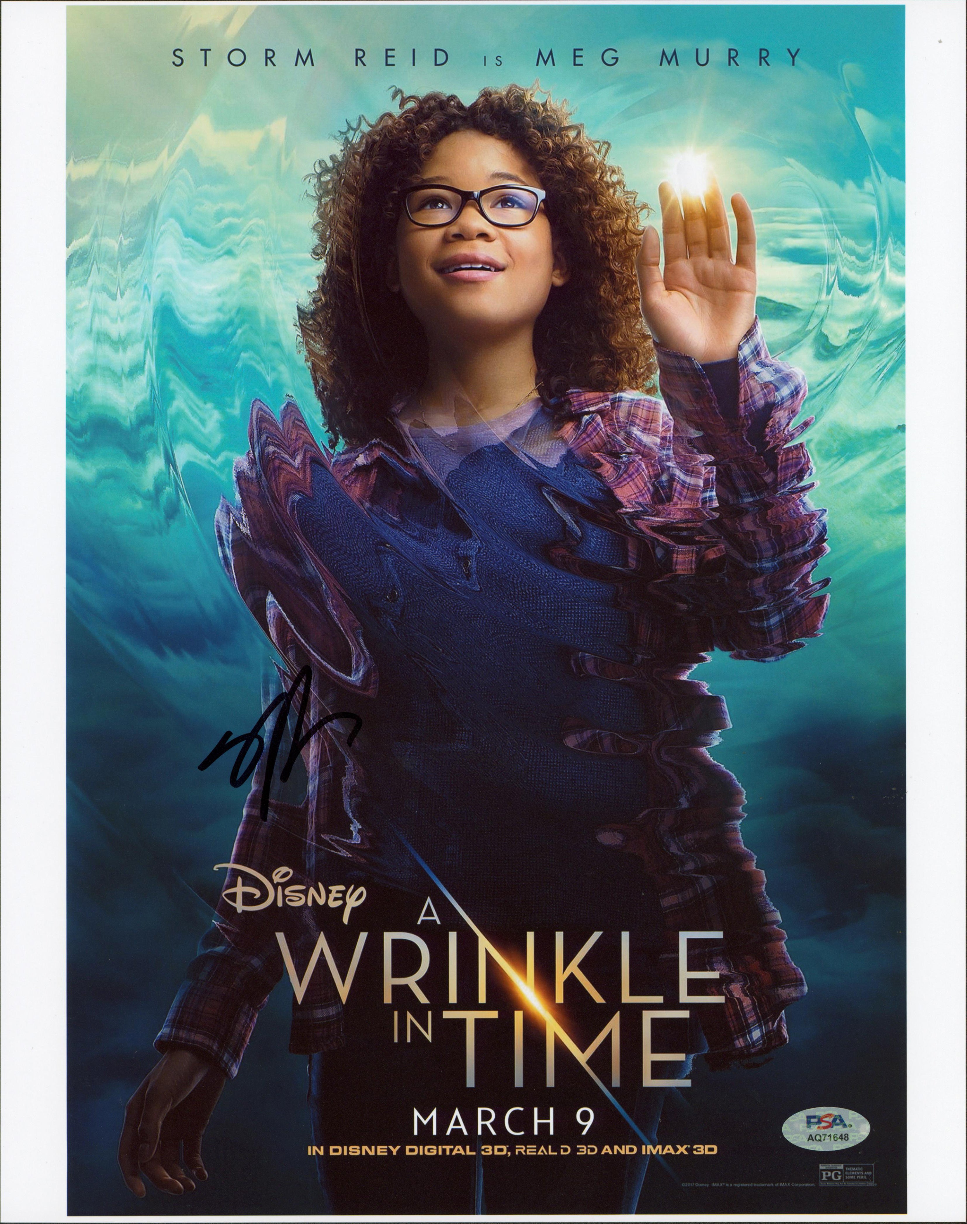Storm Reid A Wrinkle In Time Authentic Signed 11x14 Vertical Photo PSA #AQ71648